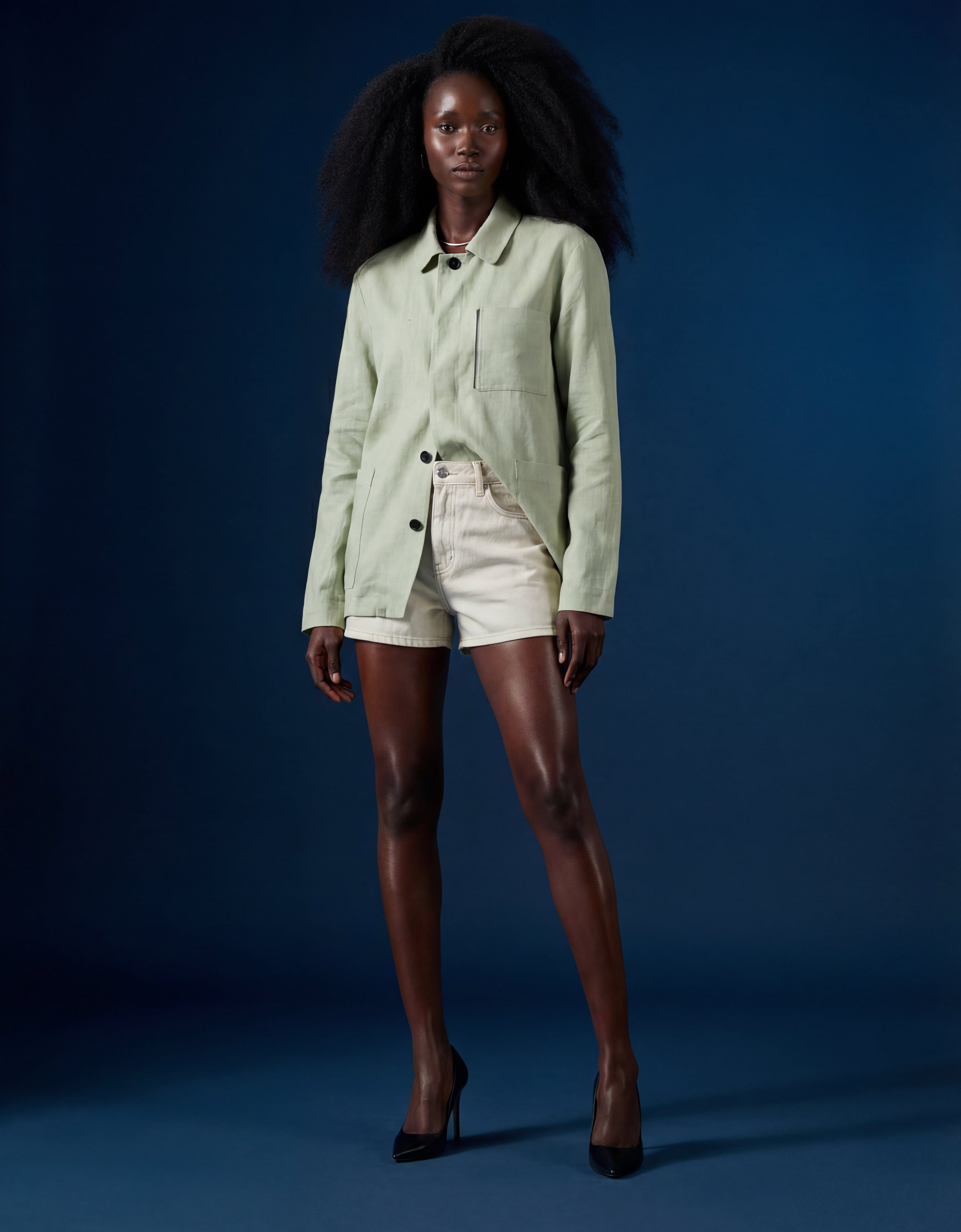 Doris - 03. Green Olive Doris - 03. Green Olive Overshirt - Doris MACKEENE