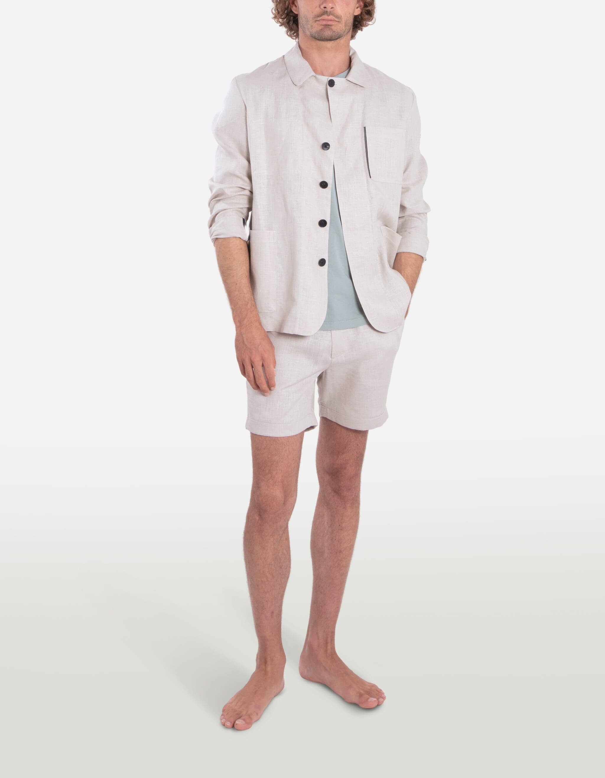 Doris - 04. Beige Grey Doris - 04. Beige Grey Overshirt - Doris MACKEENE