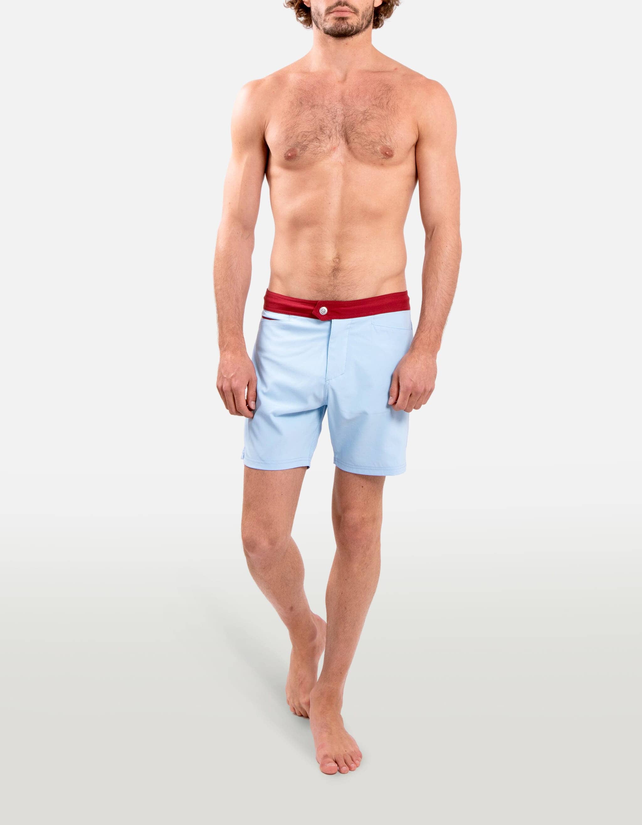Barth5 - 01. Blue Light & Bordeau Barth5 - 01. Blue Light & Bordeau Swim Shorts - Barth5 MACKEENE