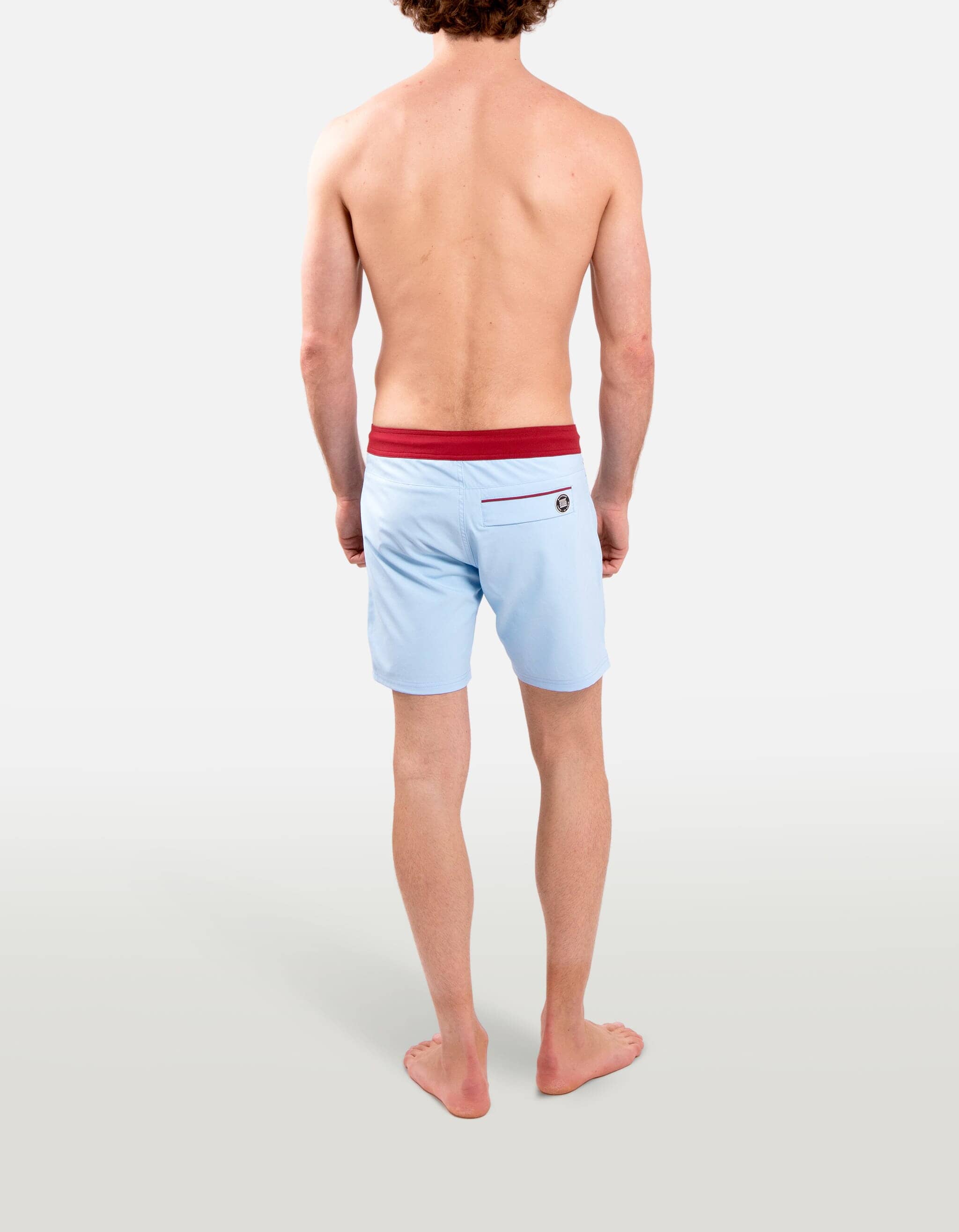 Barth5 - 01. Blue Light & Bordeau Swim Shorts - Barth5 MACKEENE 