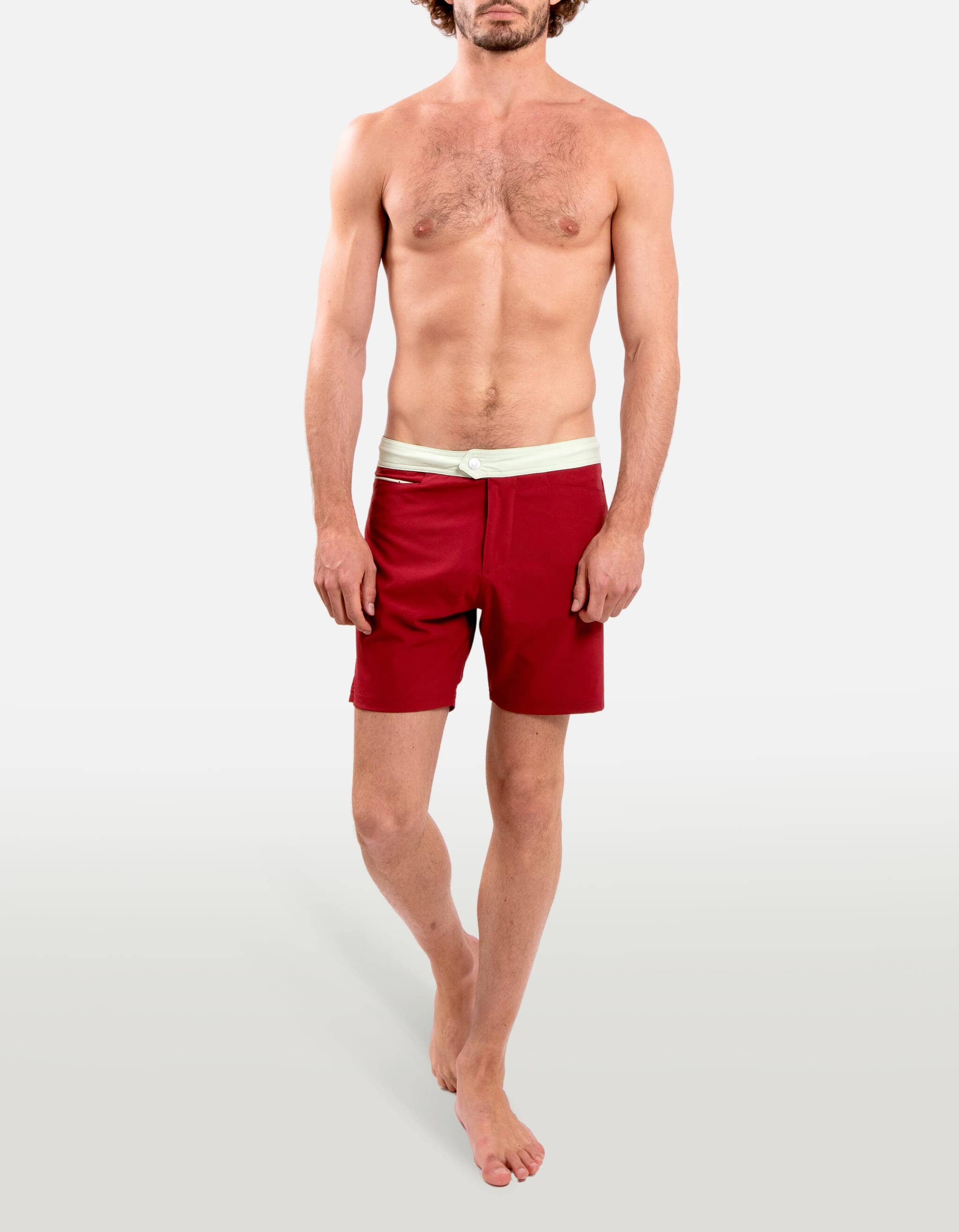 Barth5 - 02. Bordeau & Tea Swim Shorts - Barth5 MACKEENE 