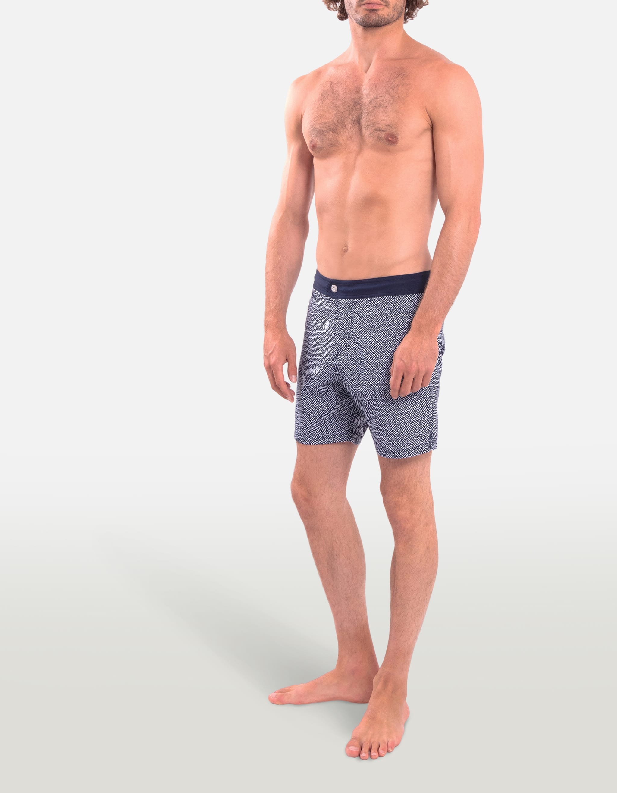 Barth5 - P20. Navy Hermé Swim Shorts - Barth5 MACKEENE 