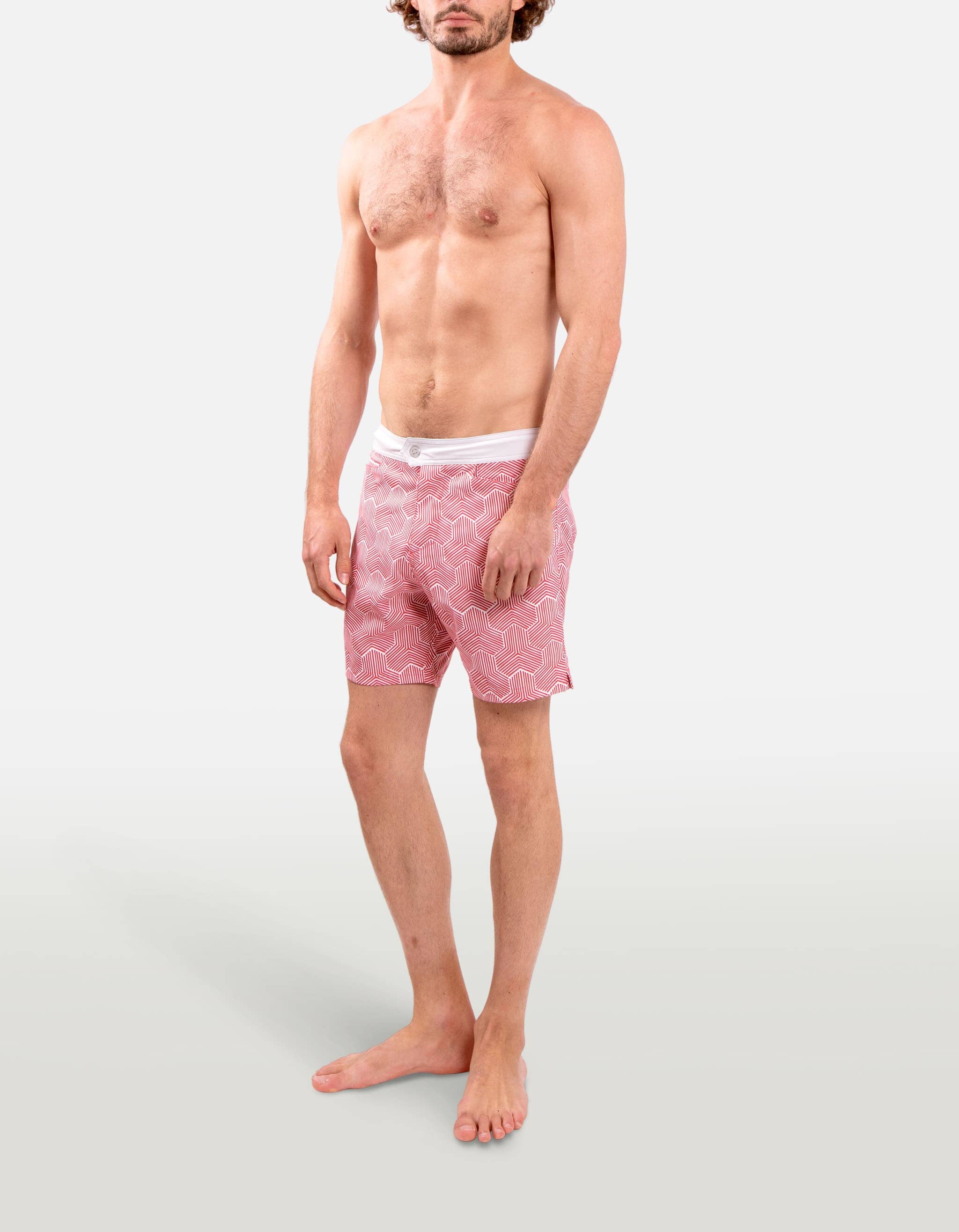 Barth5 - P28. Red Koniwa Swim Shorts - Barth5 MACKEENE 