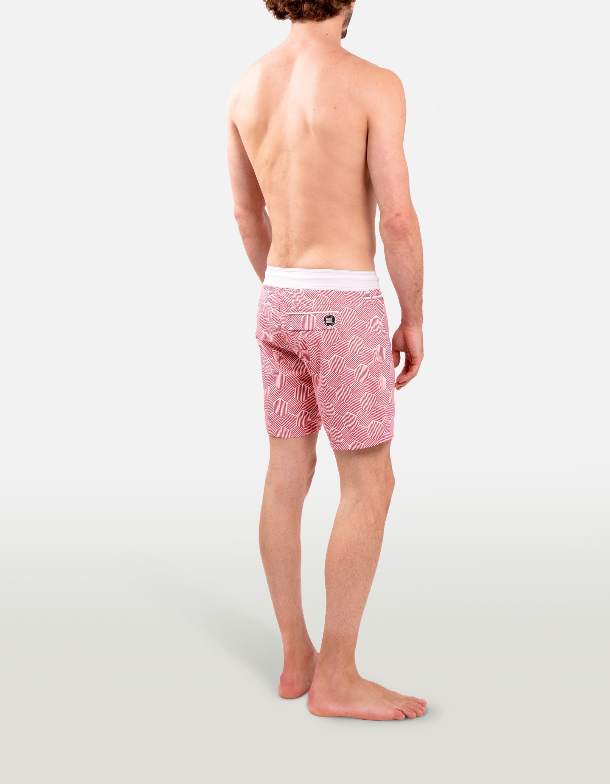 Barth5 - P28. Red Koniwa Swim Shorts - Barth5 MACKEENE 