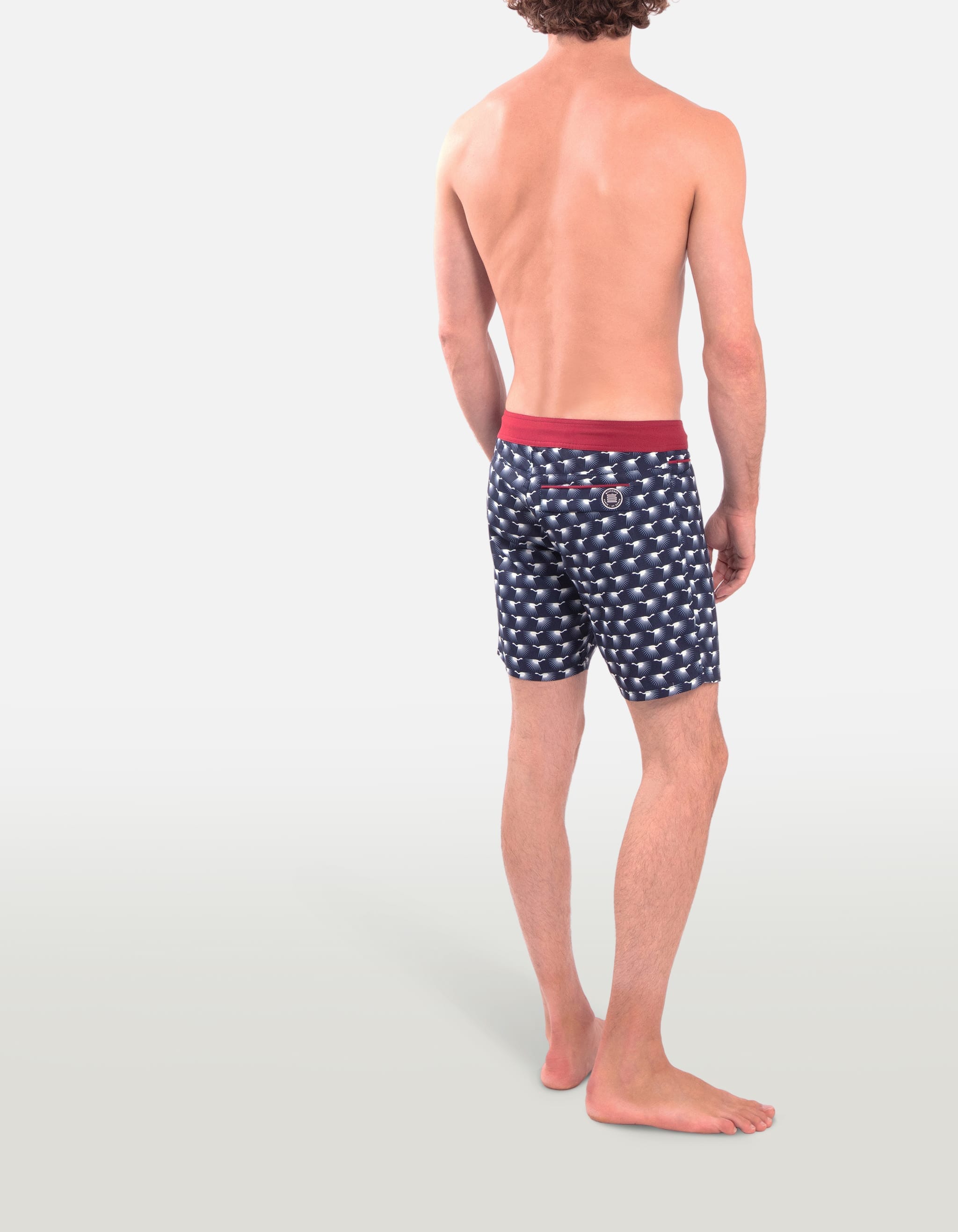 Barth5 - P29. Navy Heron Swim Shorts - Barth5 MACKEENE 