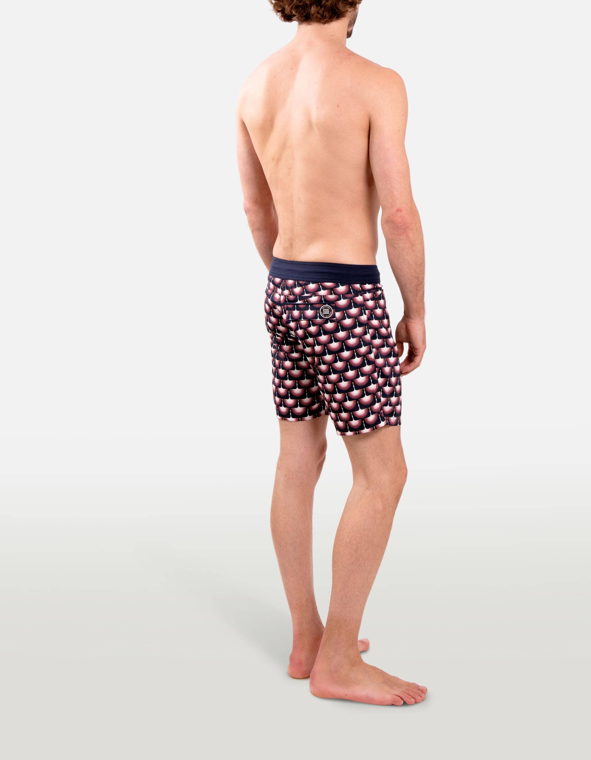 Barth5 - P30. Navy Hewed Swim Shorts - Barth5 MACKEENE 