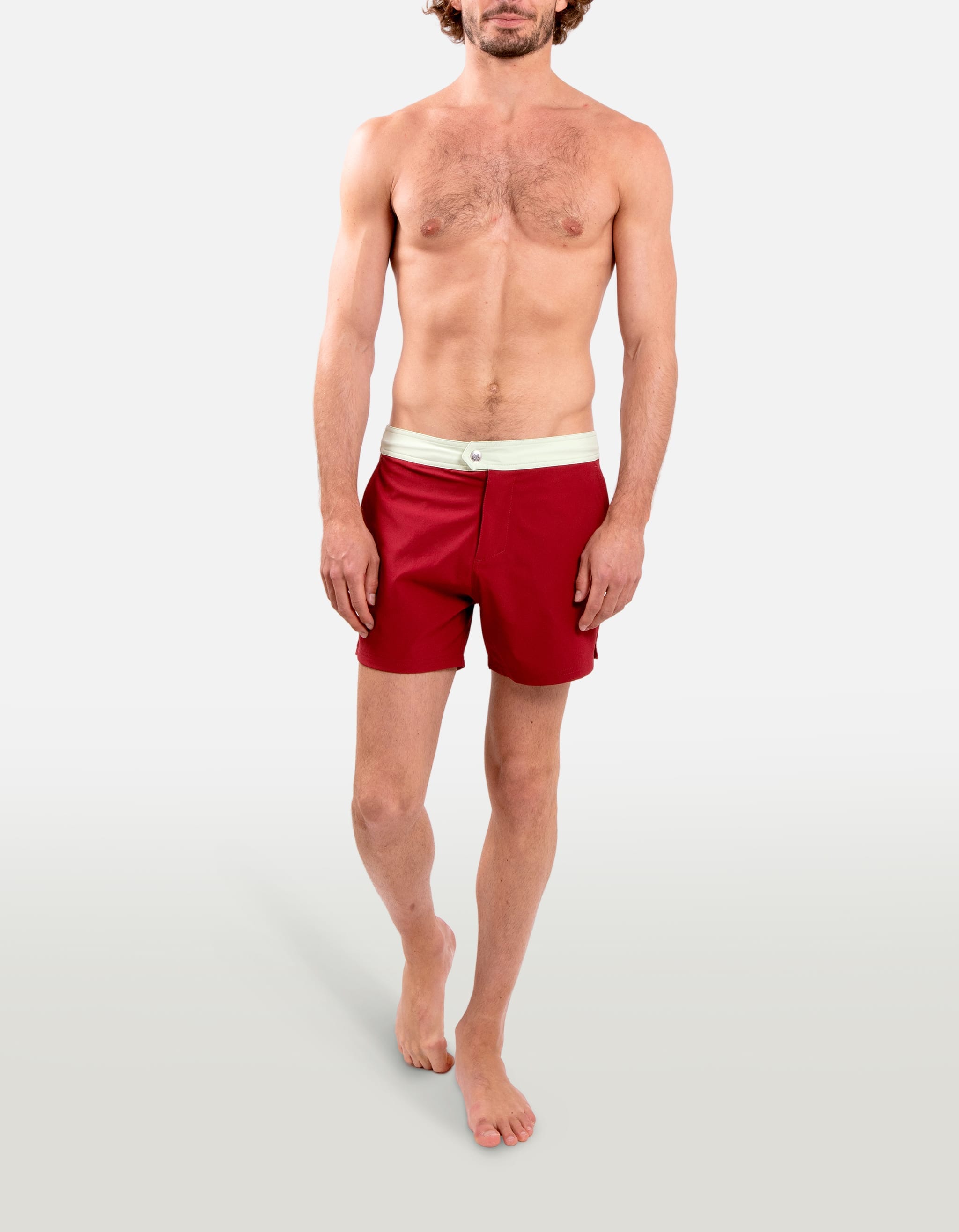 Ben - 02. Bordeau & Tea Swim Shorts - Ben MACKEENE 