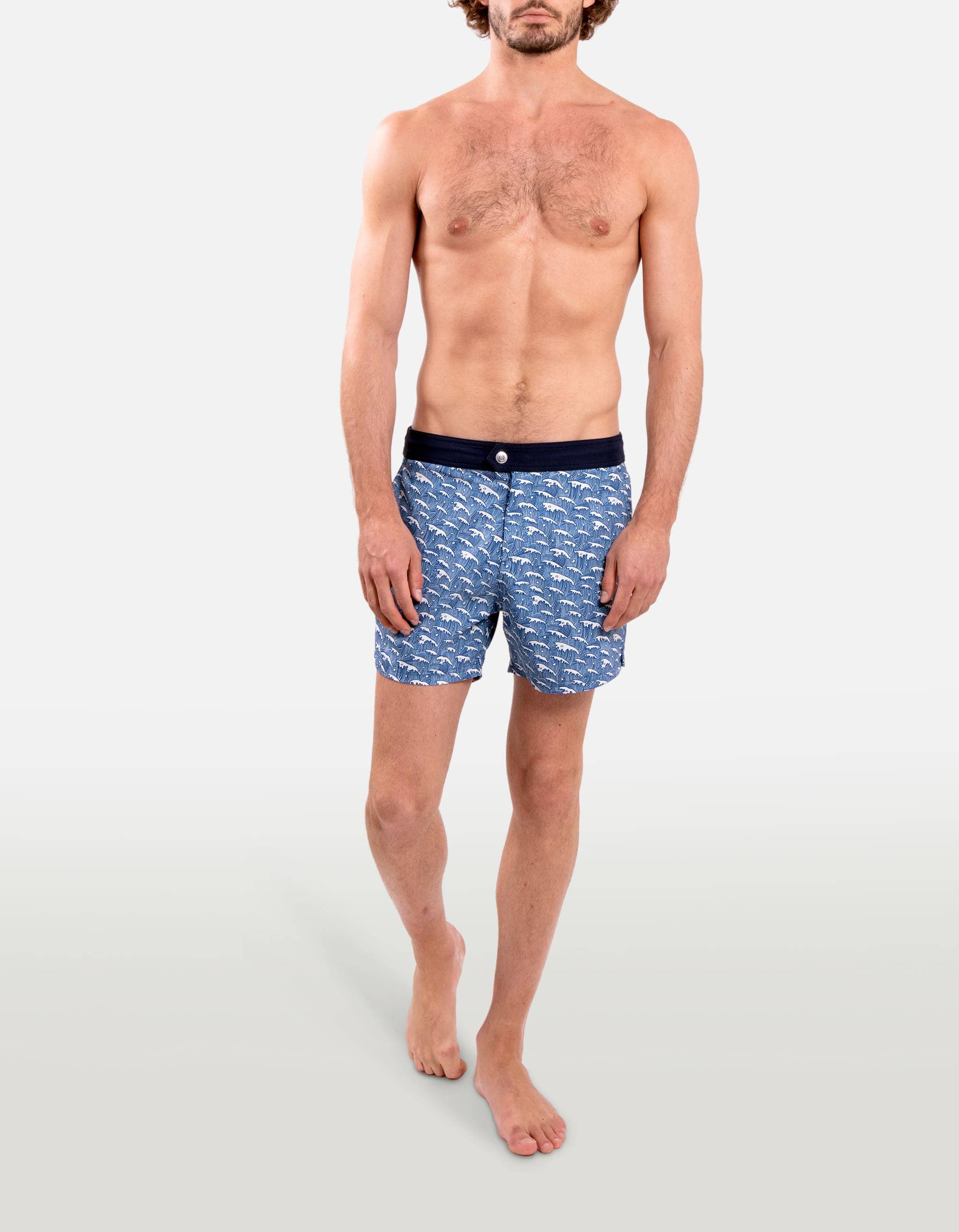 Ben - P21. Blue Waves Ben - P21. Blue Waves Swim Shorts - Ben MACKEENE