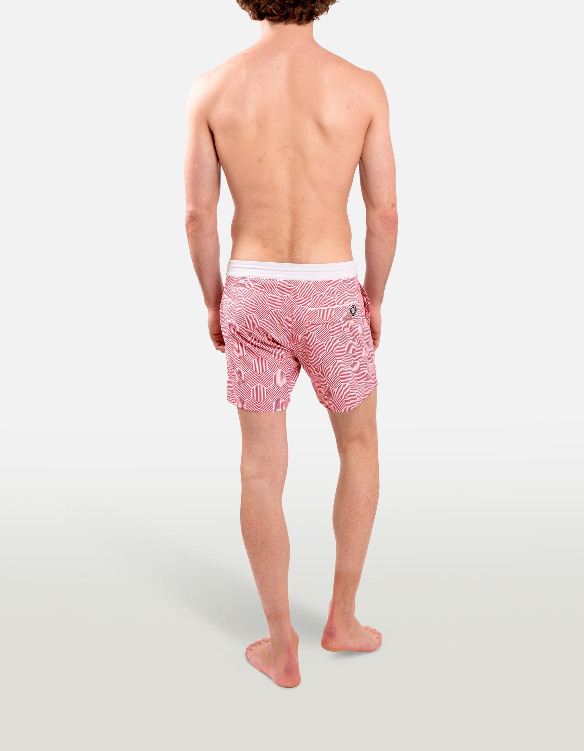 Ben - P28. Red Koniwa Swim Shorts - Ben MACKEENE 