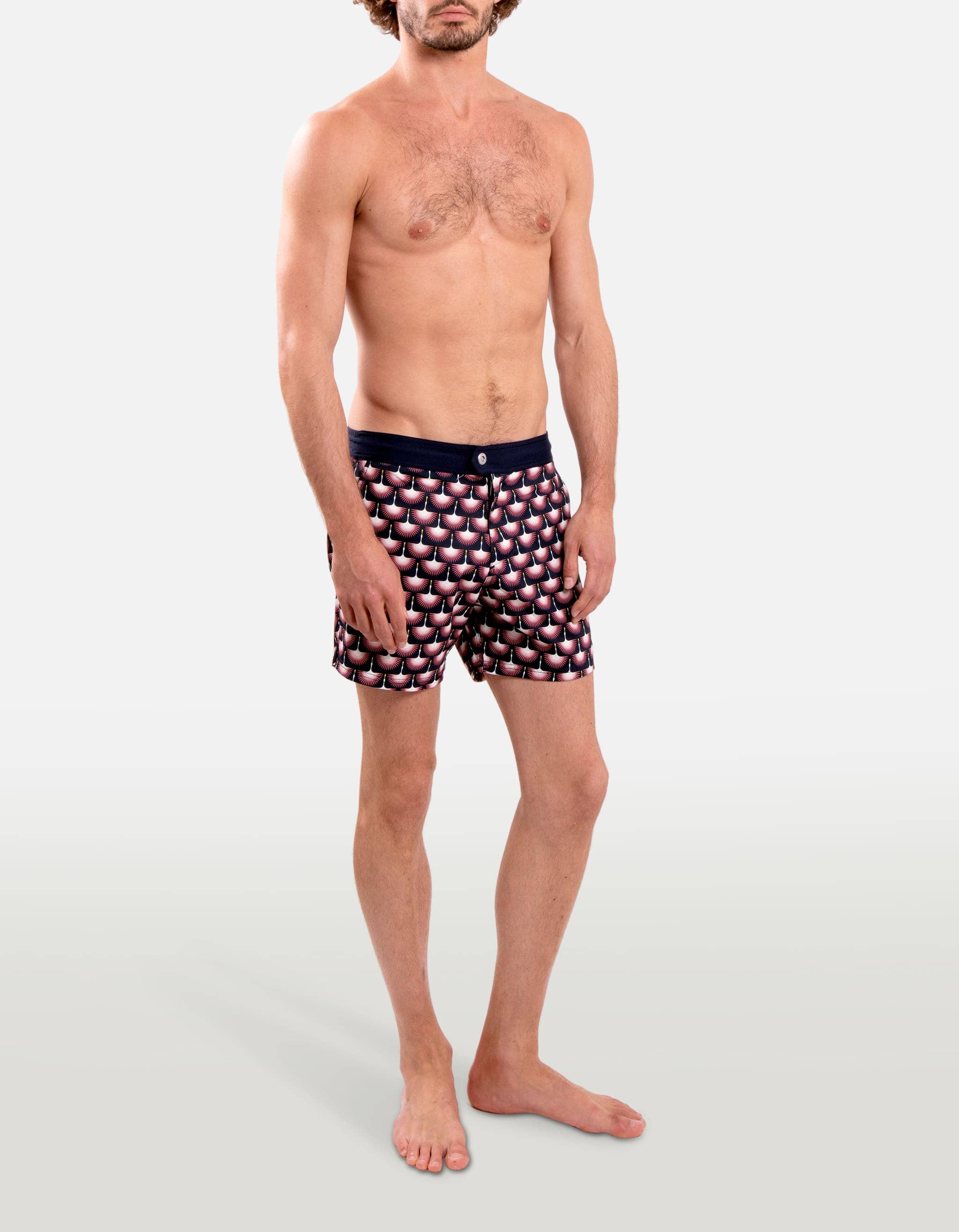 Ben - P30. Navy Hewed Ben - P30. Navy Hewed Swim Shorts - Ben MACKEENE