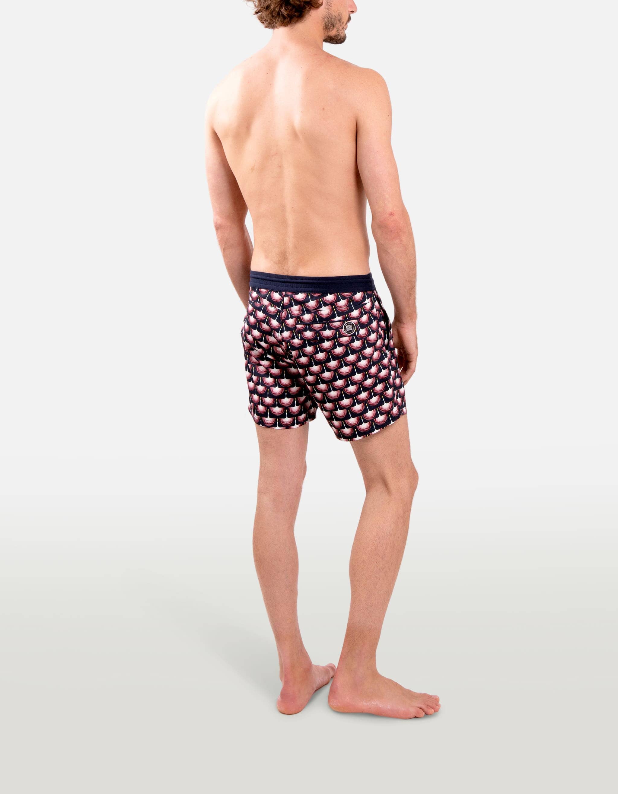 Ben - P30. Navy Hewed Swim Shorts - Ben MACKEENE 