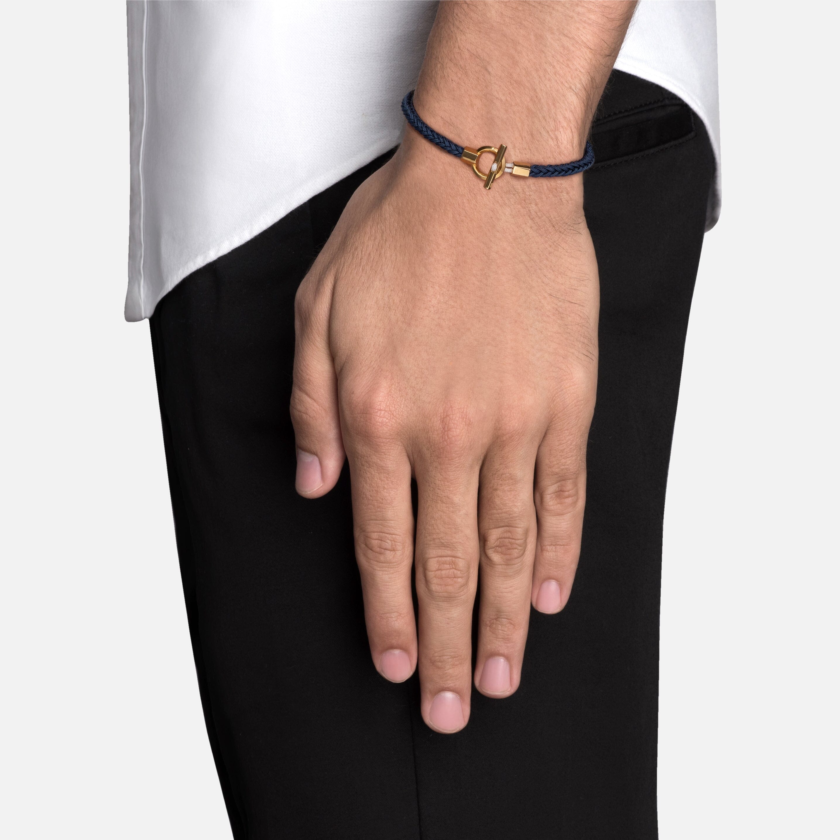 Atlas Rope - Navy & Gold Vermeil Atlas Rope - Navy & Gold Vermeil Bracelet - Miansai MACKEENE