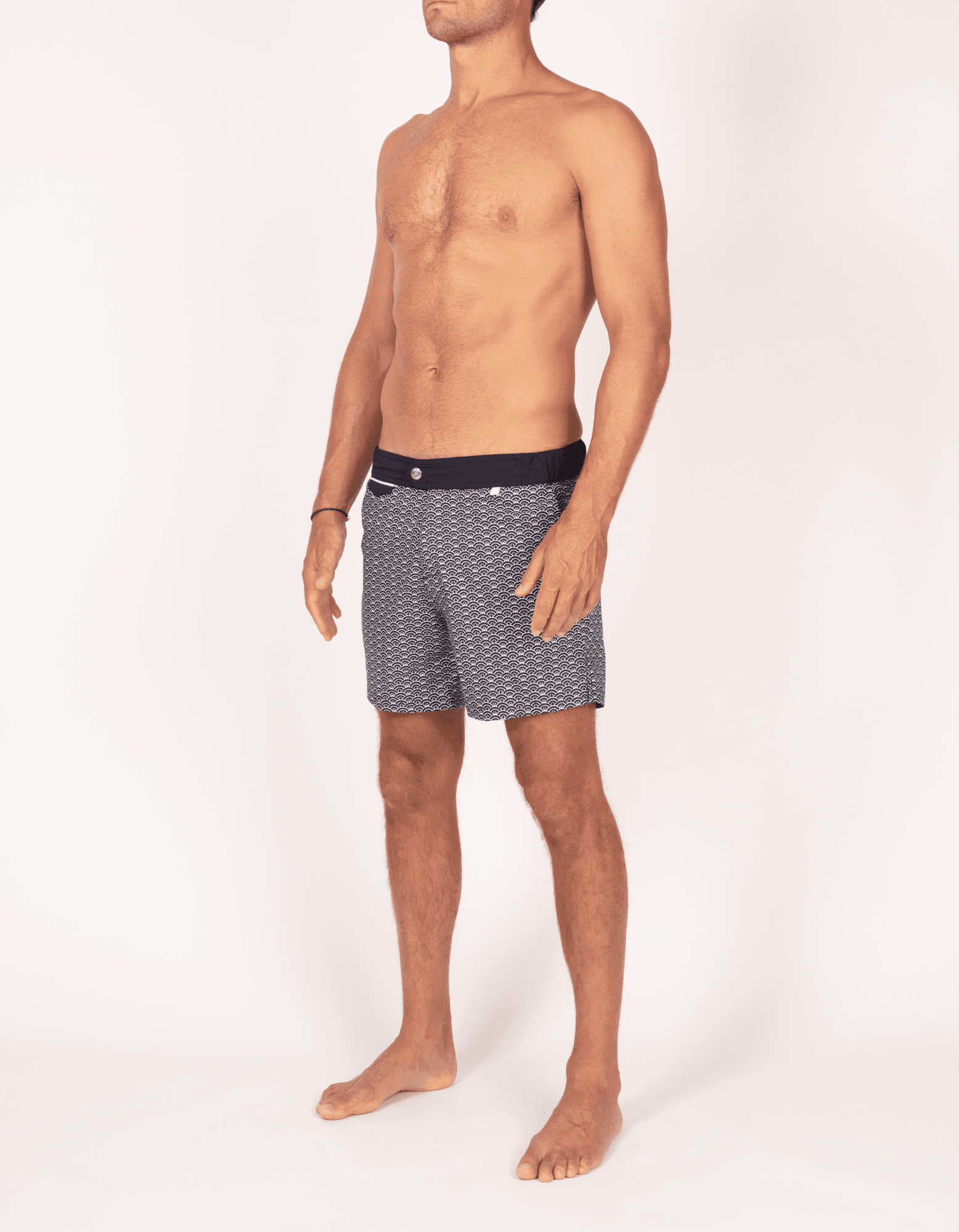 Gize - P06. Petrol Scales & Navy Swim Shorts - Gize MACKEENE 