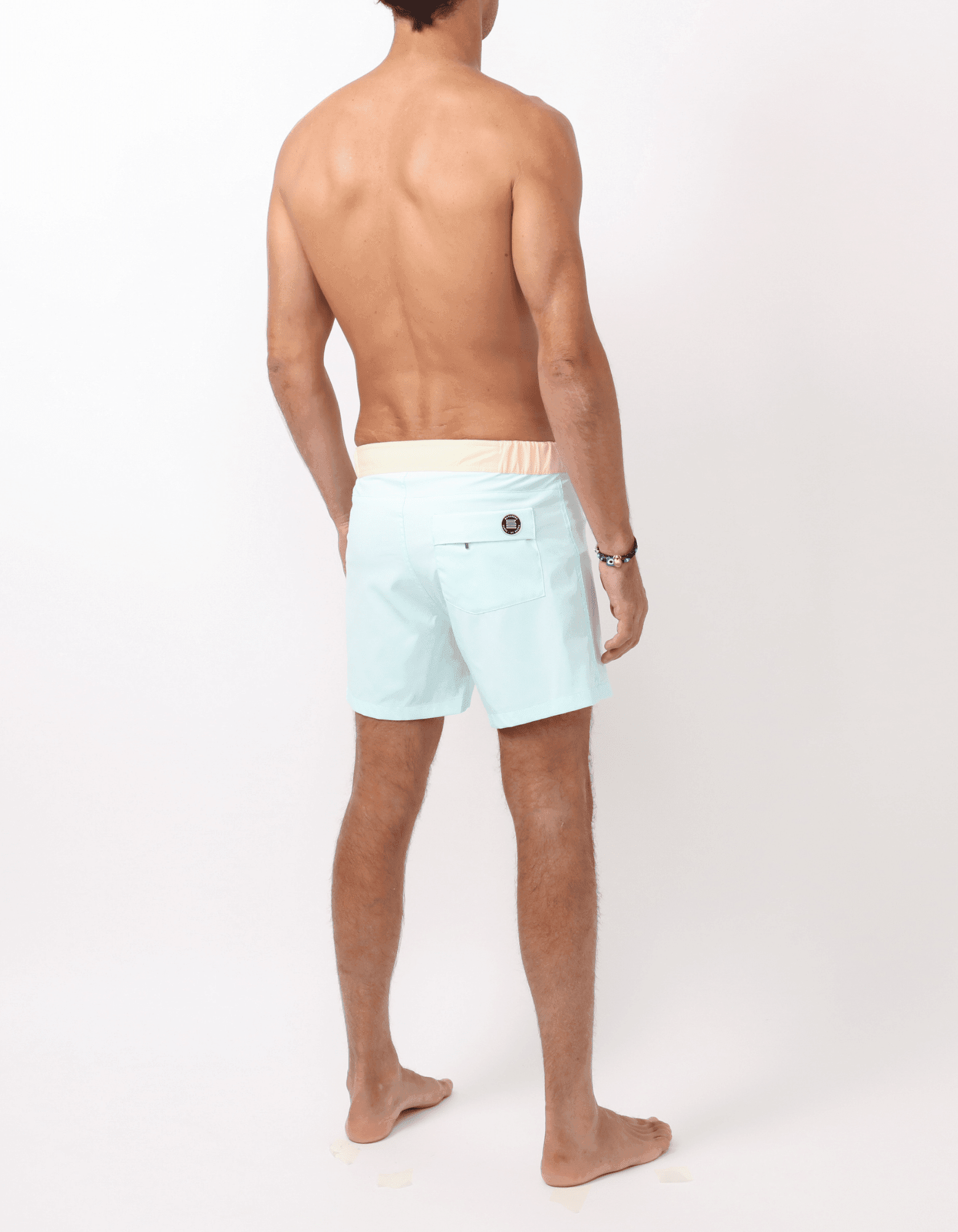 Gize - 03. Sky & Peach Light Gize - 03. Sky & Peach Light Swim Shorts - Gize MACKEENE