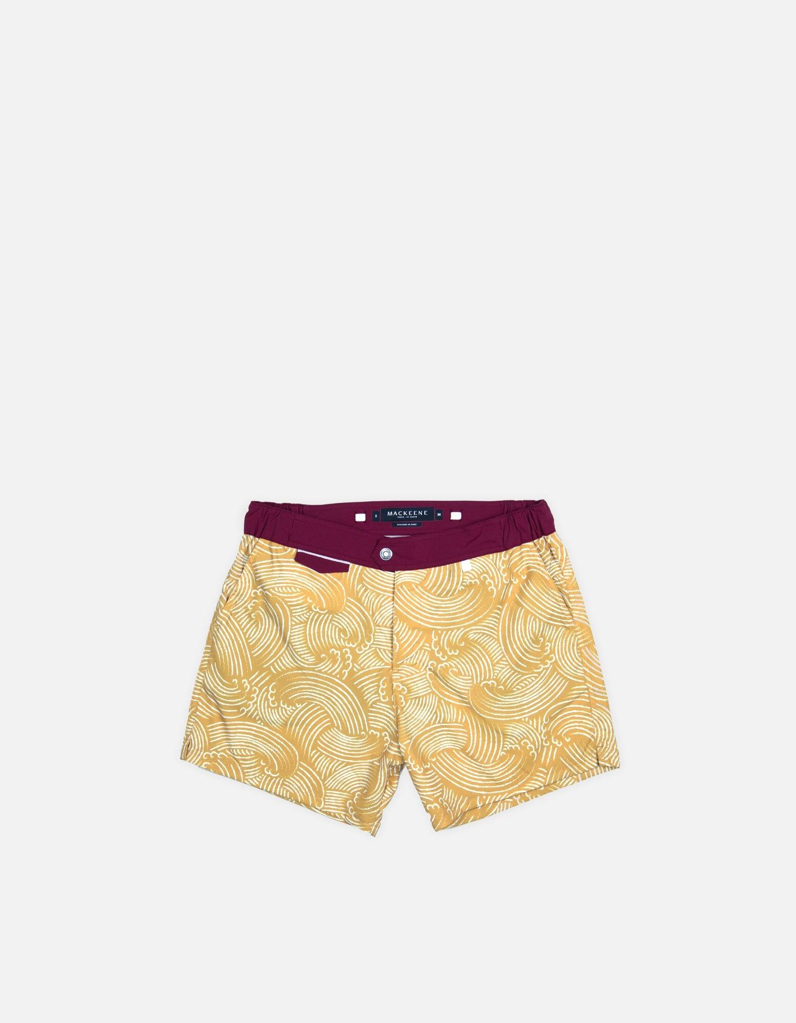 Gize - P11. Windy Mustard & Bordo Swim Shorts - Gize MACKEENE 