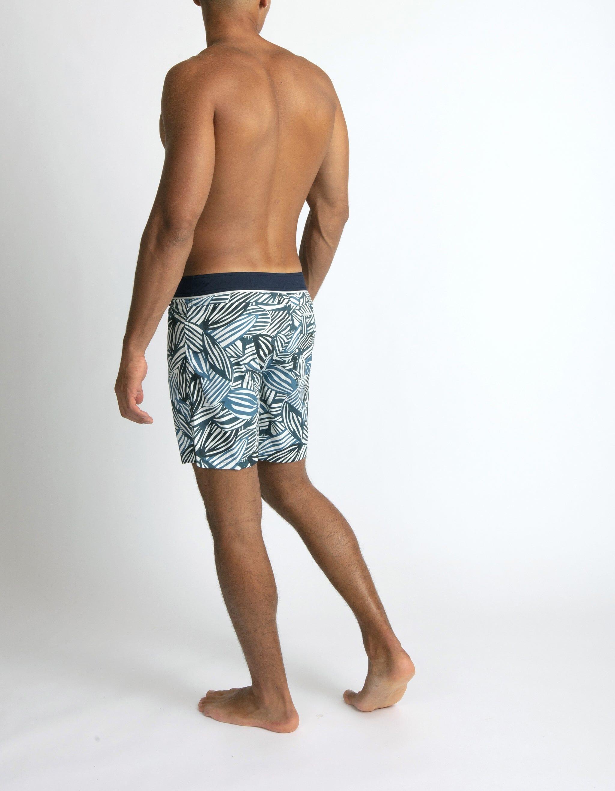 Barth4 - P05. Petrol Feve & Navy Barth4 - P05. Petrol Feve & Navy Swim Shorts - Barth4 MACKEENE
