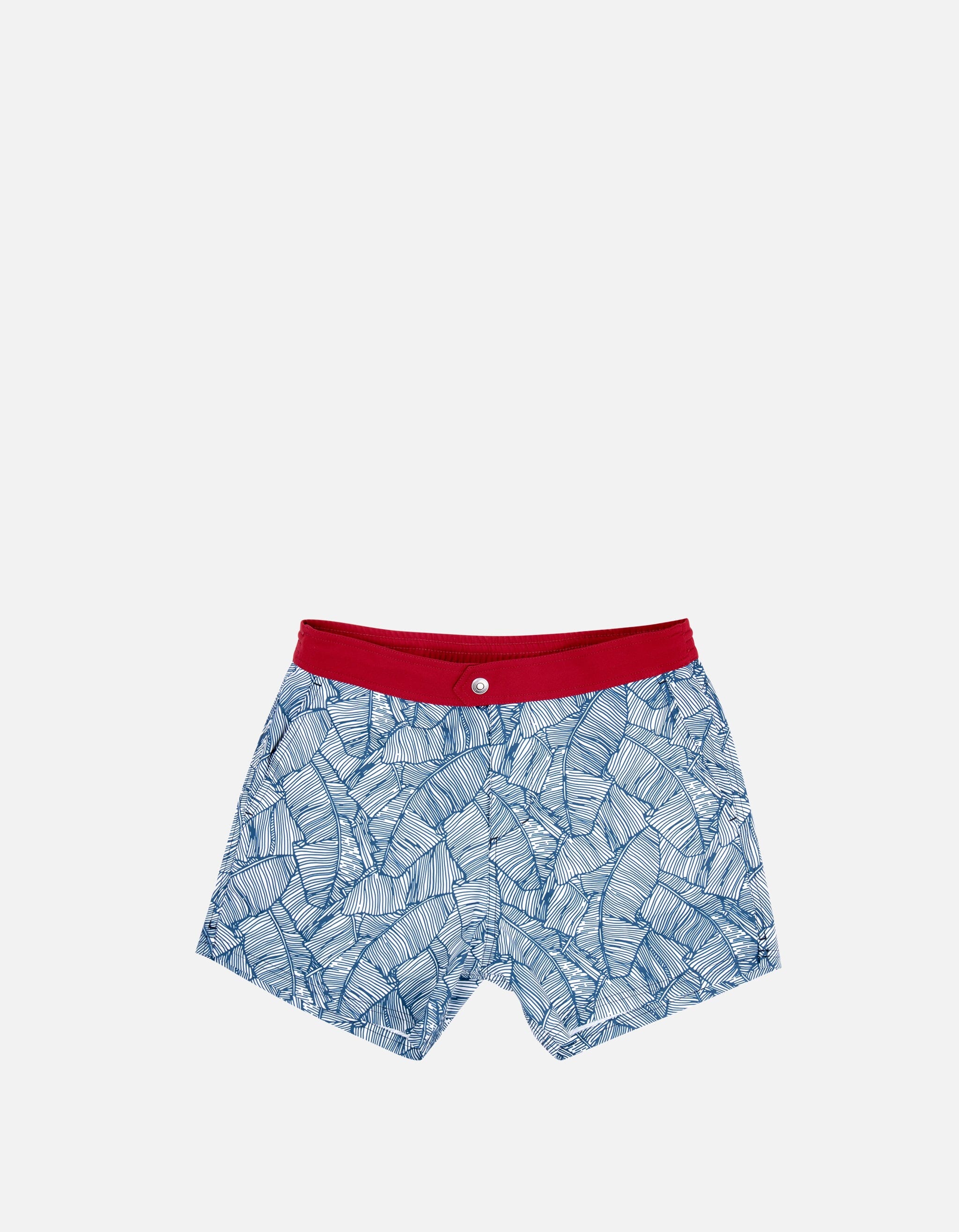 Ben - P36. Arty Blue Leaves Swim Shorts - Ben MACKEENE 