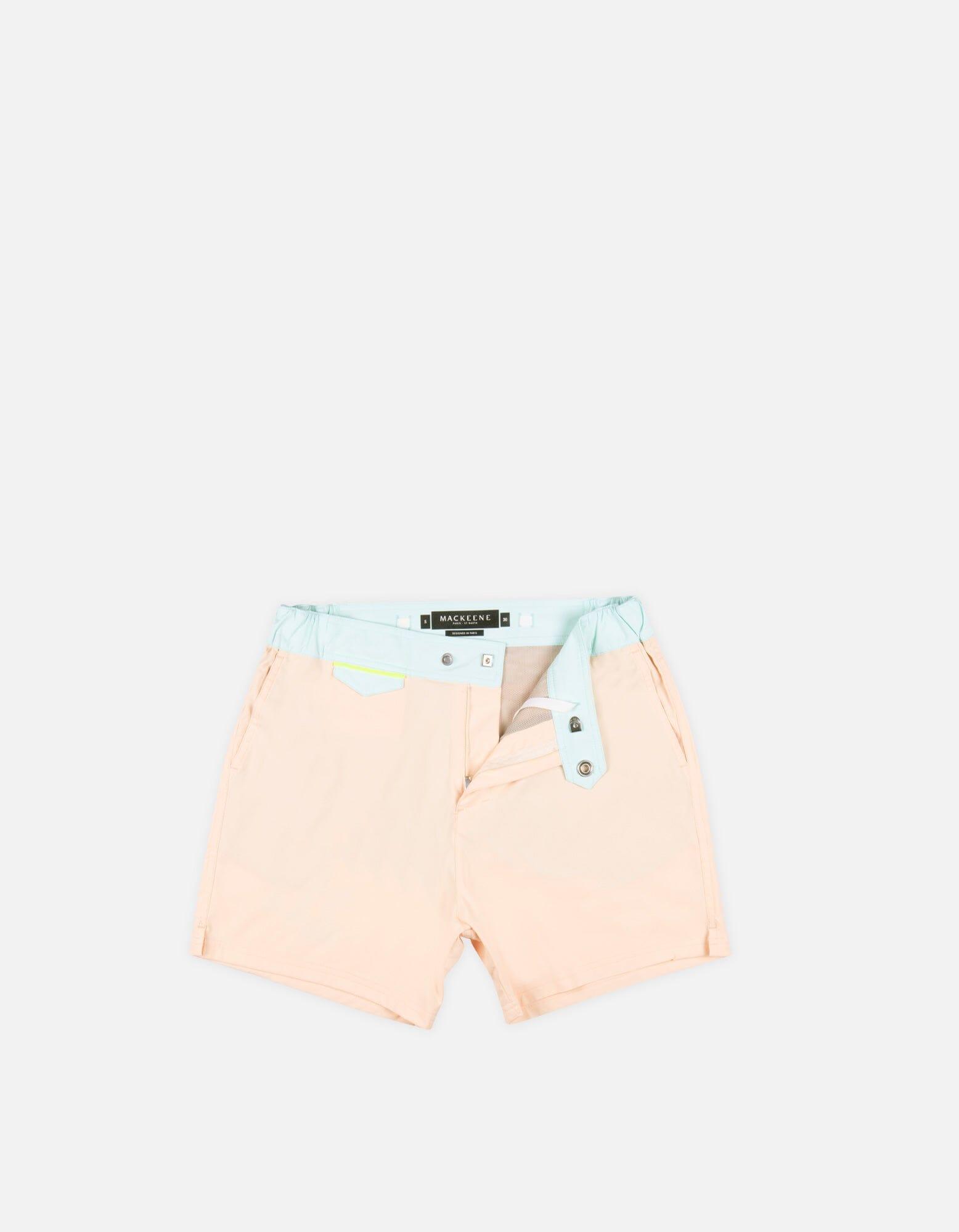 Gize - 02. Peach Light & Sky Swim Shorts - Gize MACKEENE 