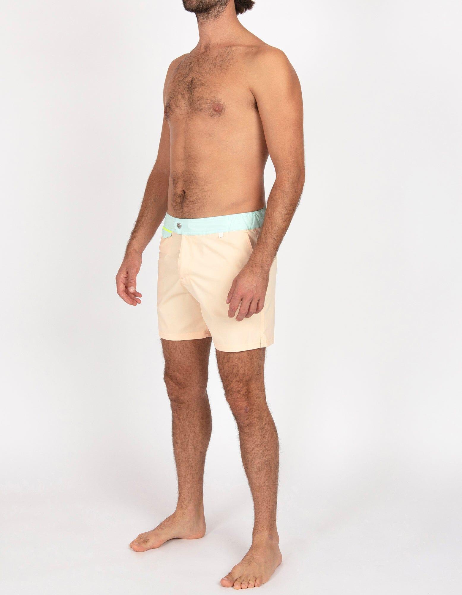 Gize - 02. Peach Light & Sky Swim Shorts - Gize MACKEENE 