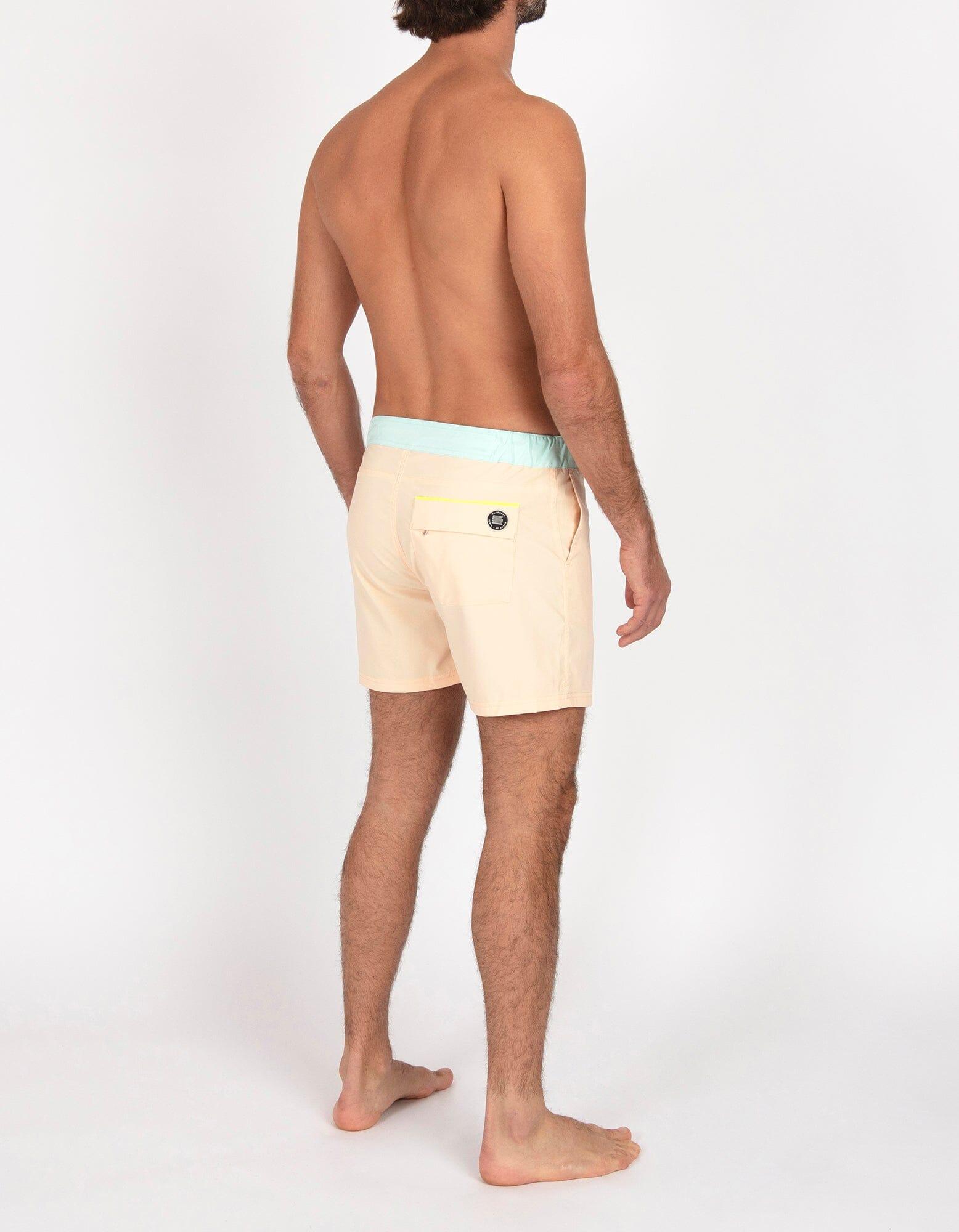 Gize - 02. Peach Light & Sky Swim Shorts - Gize MACKEENE 