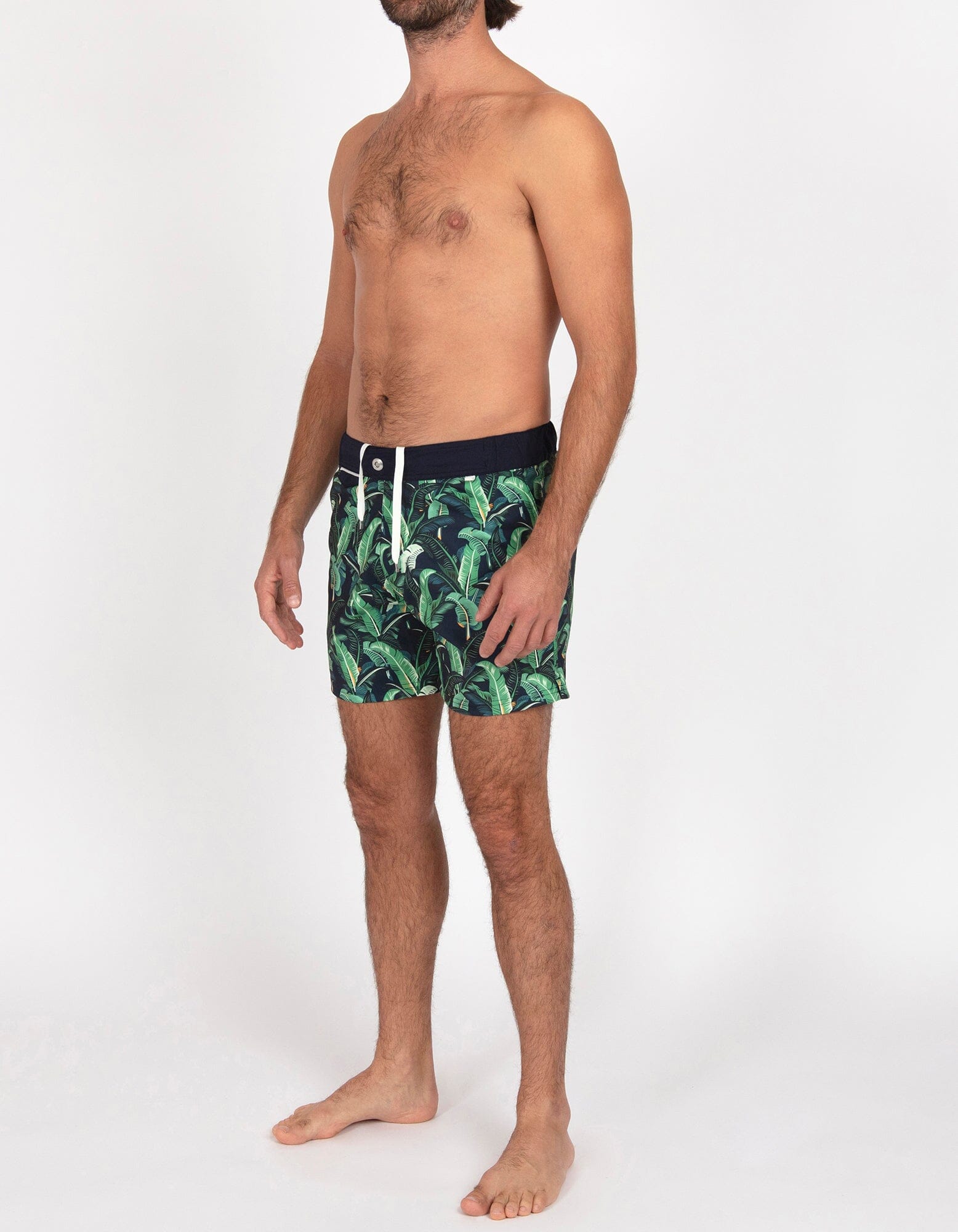 Gize - P03. Bold Tropic & Navy Swim Shorts - Gize MACKEENE 