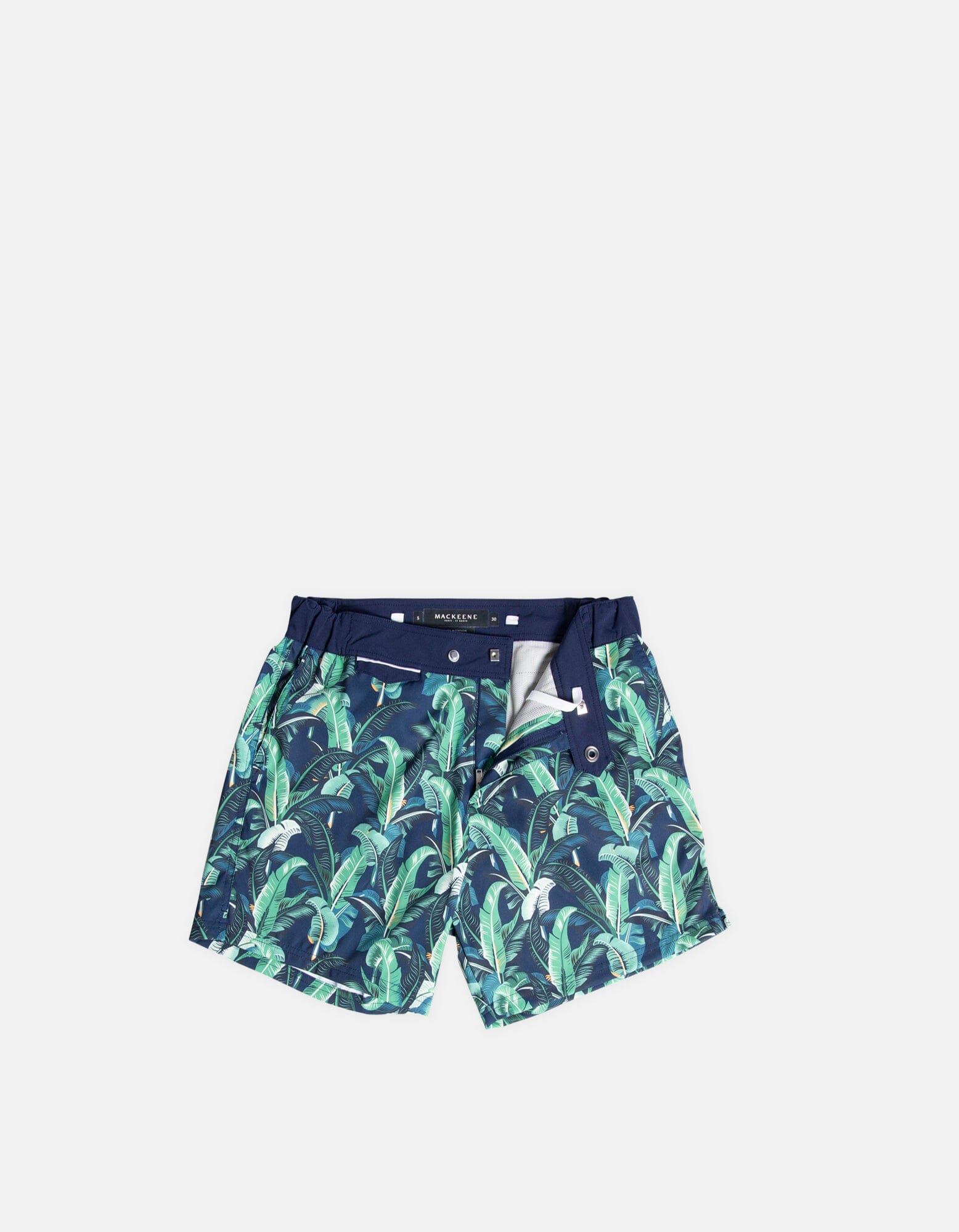 Gize - P03. Bold Tropic & Navy Swim Shorts - Gize MACKEENE 