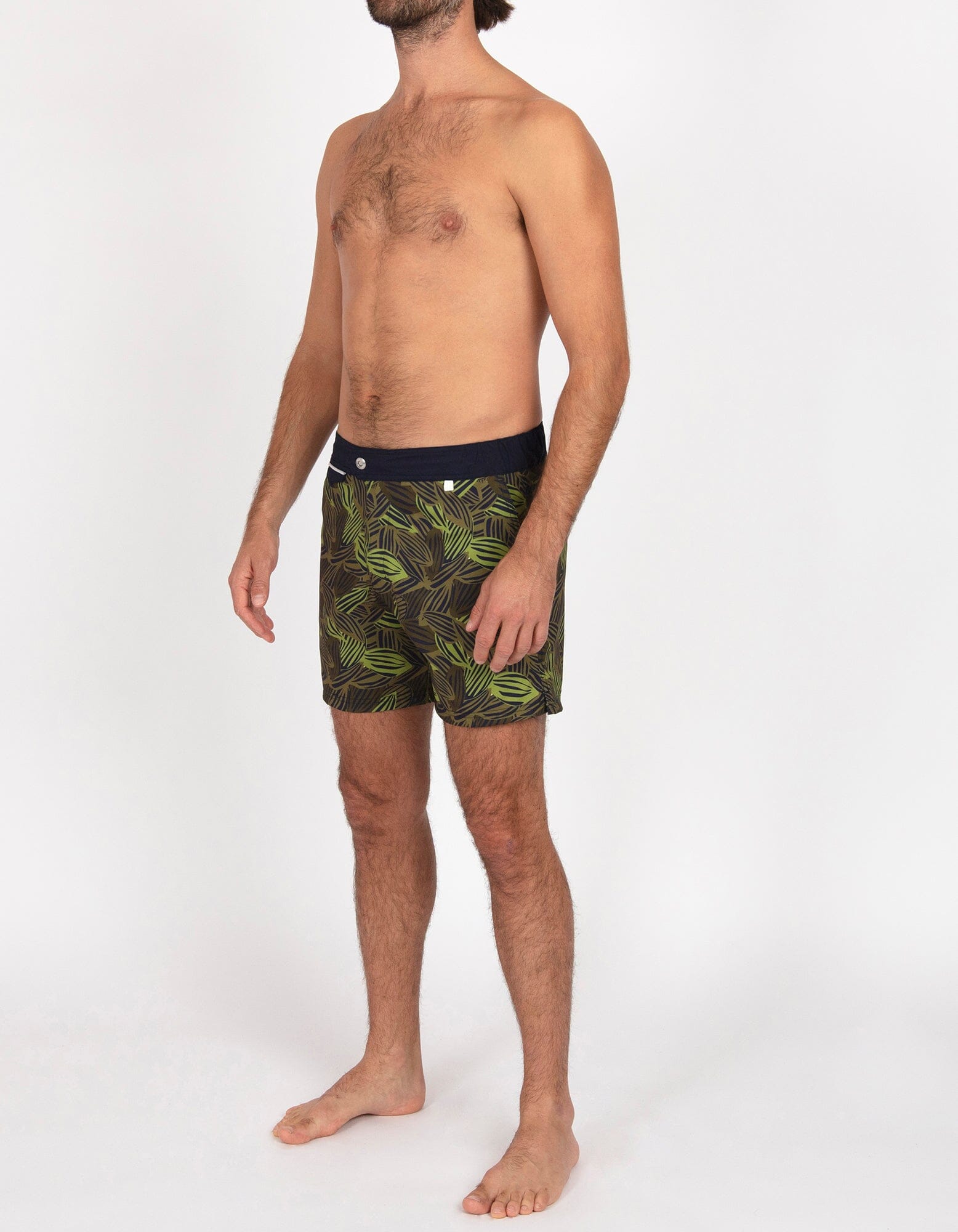 Gize - P04. Green Feve & Navy Gize - P04. Green Feve & Navy Swim Shorts - Gize MACKEENE