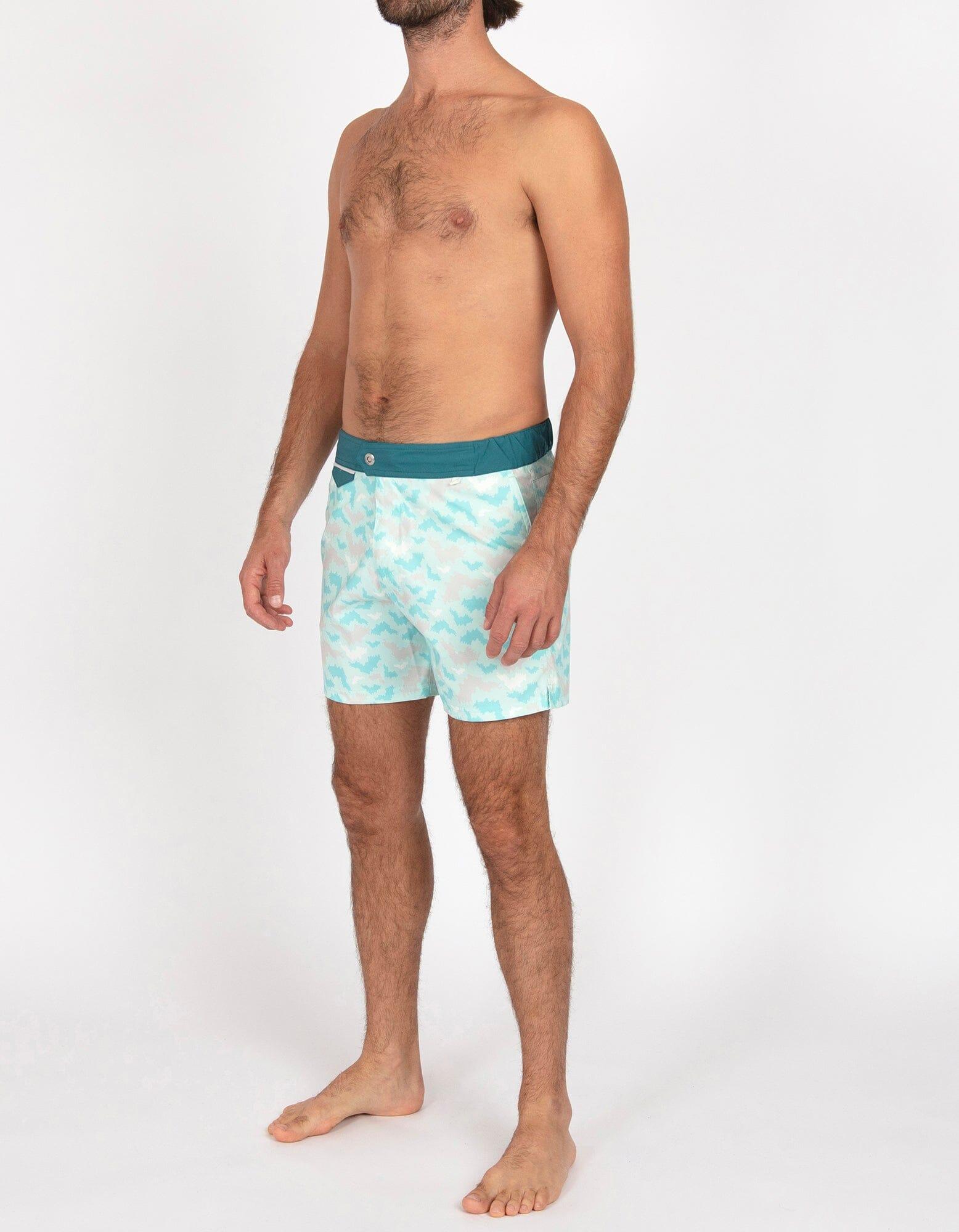 Gize - P07. St Bat Turquoise & Duck Gize - P07. St Bat Turquoise & Duck Swim Shorts - Gize MACKEENE