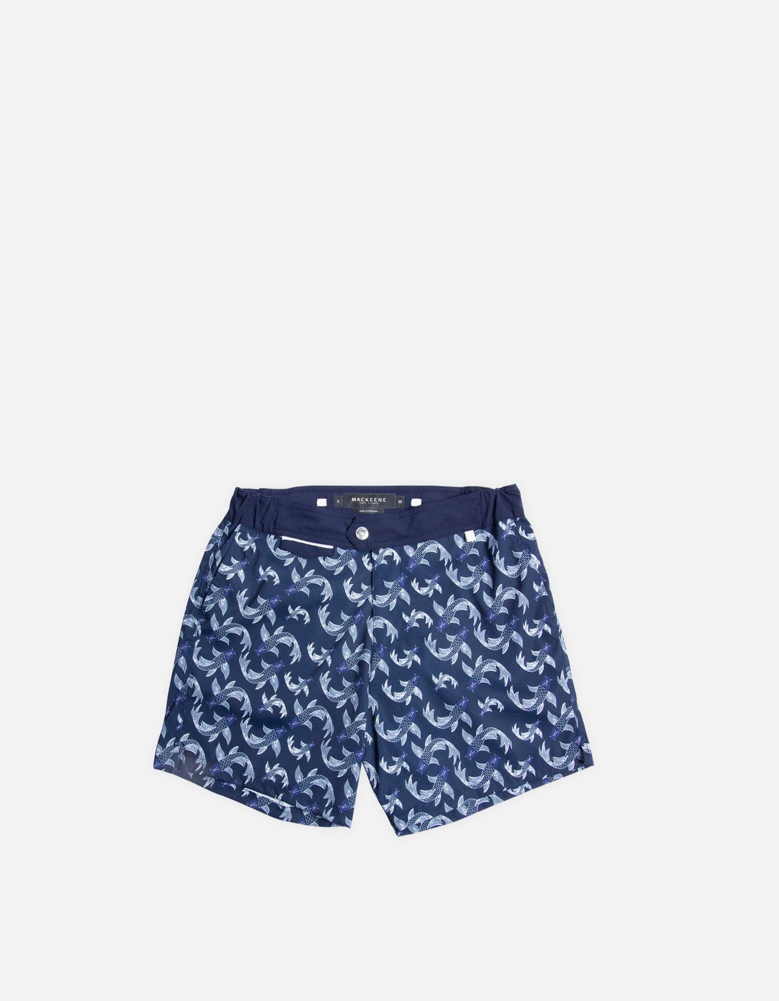 Gize - P13. Fish Navy & Bordo Swim Shorts - Gize MACKEENE 