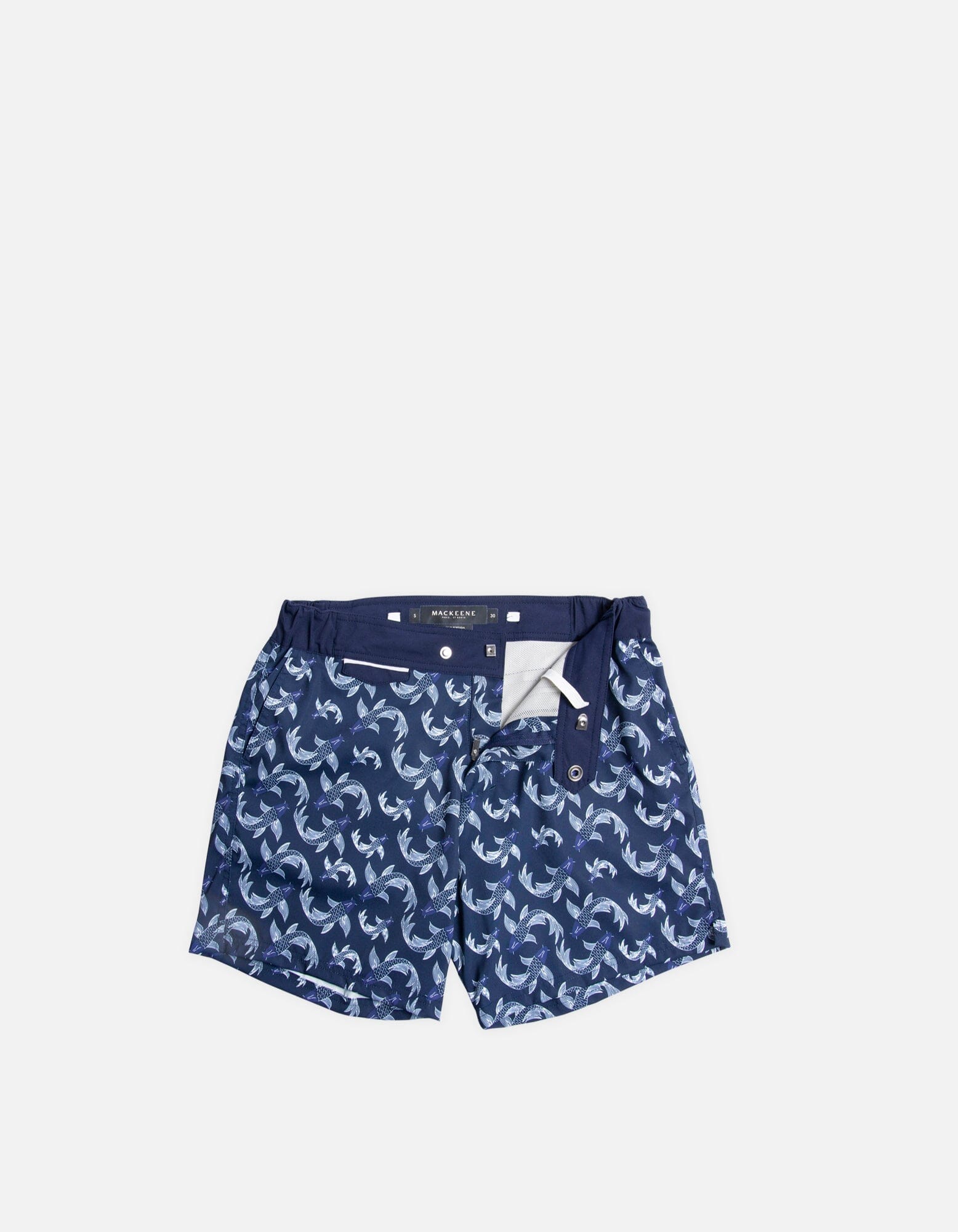 Gize - P13. Fish Navy & Bordo Swim Shorts - Gize MACKEENE 