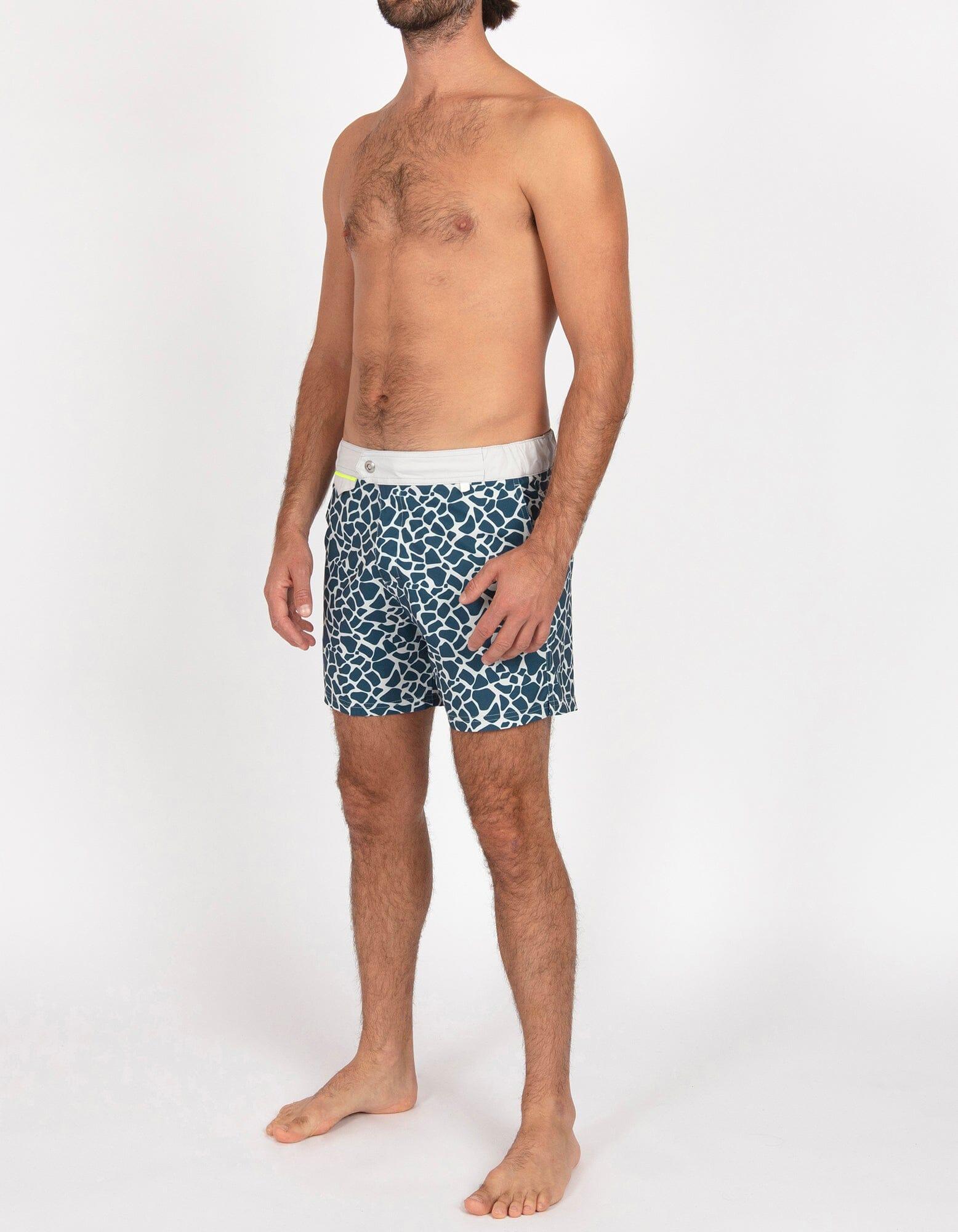 Gize - P15. Mini Lakes & Grey Gize - P15. Mini Lakes & Grey Swim Shorts - Gize MACKEENE