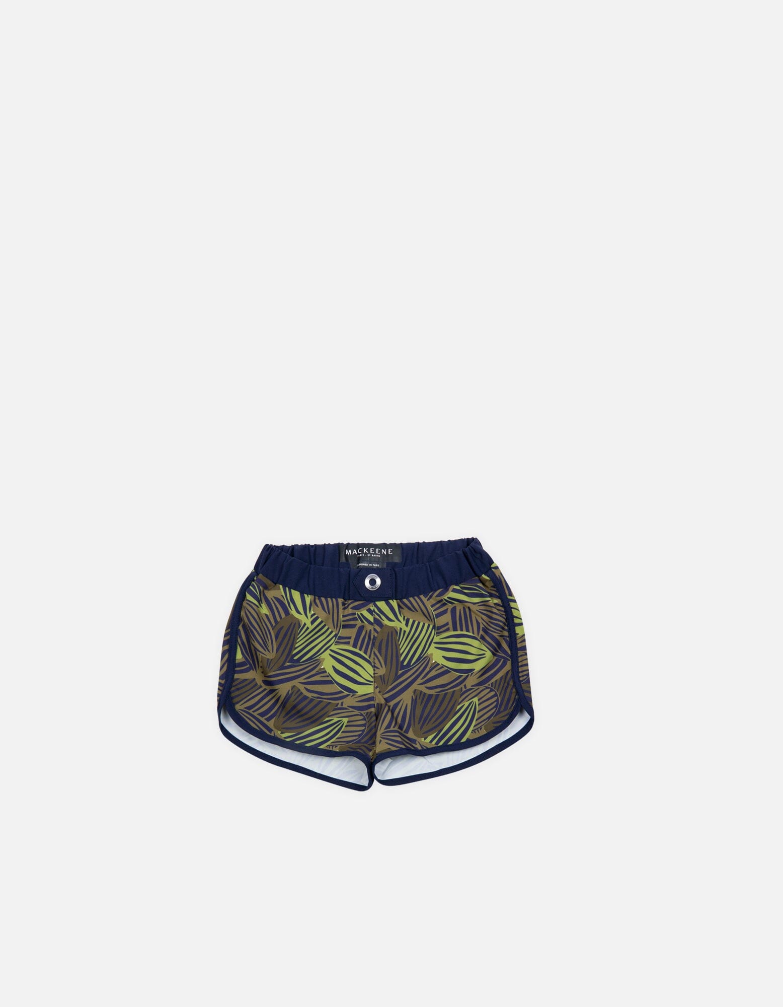 FILS - P04. Fève verte et marine Son - P04. Green Feve & Navy Swim Shorts - Son MACKEENE