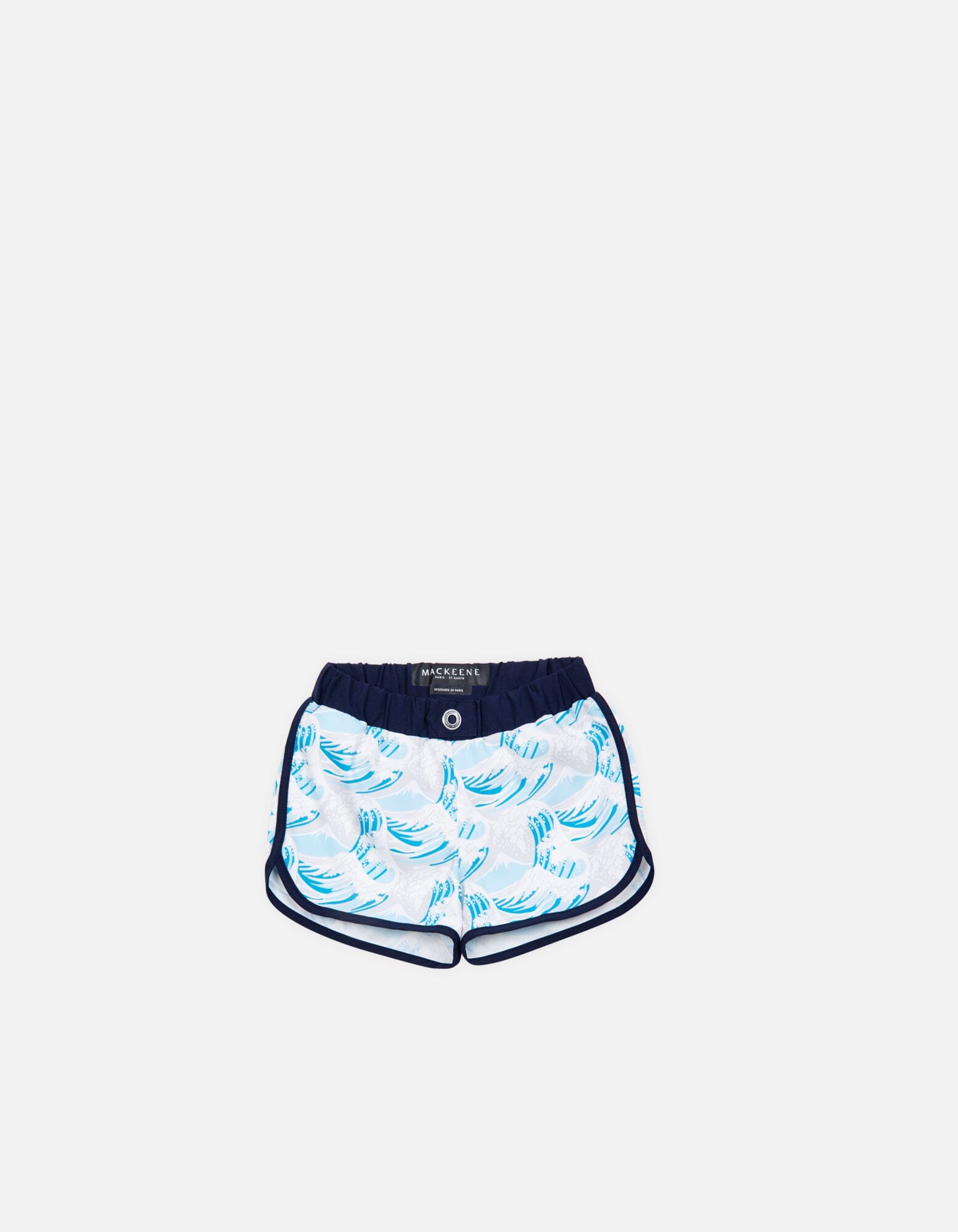 FILS - P08. Hokusai Turquoise & Marine Son - P08. Hokusai Turquoise & Navy Swim Shorts - Son MACKEENE