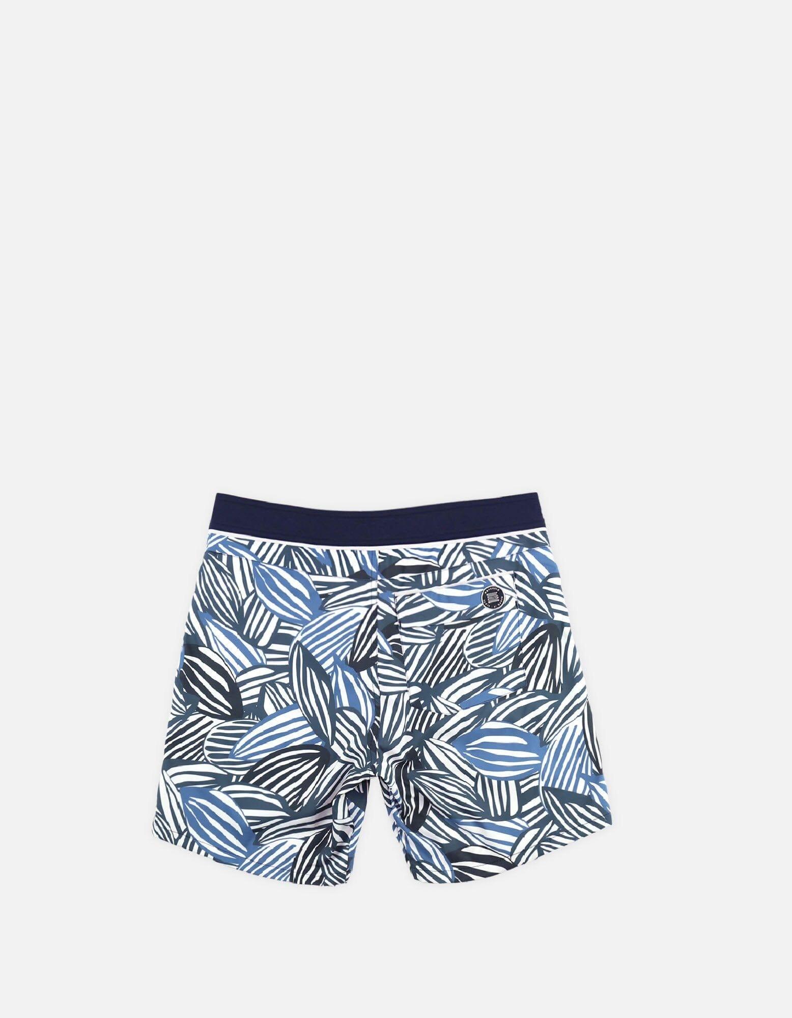 Barth4 - P05. Petrol Feve & Navy Barth4 - P05. Petrol Feve & Navy Swim Shorts - Barth4 MACKEENE