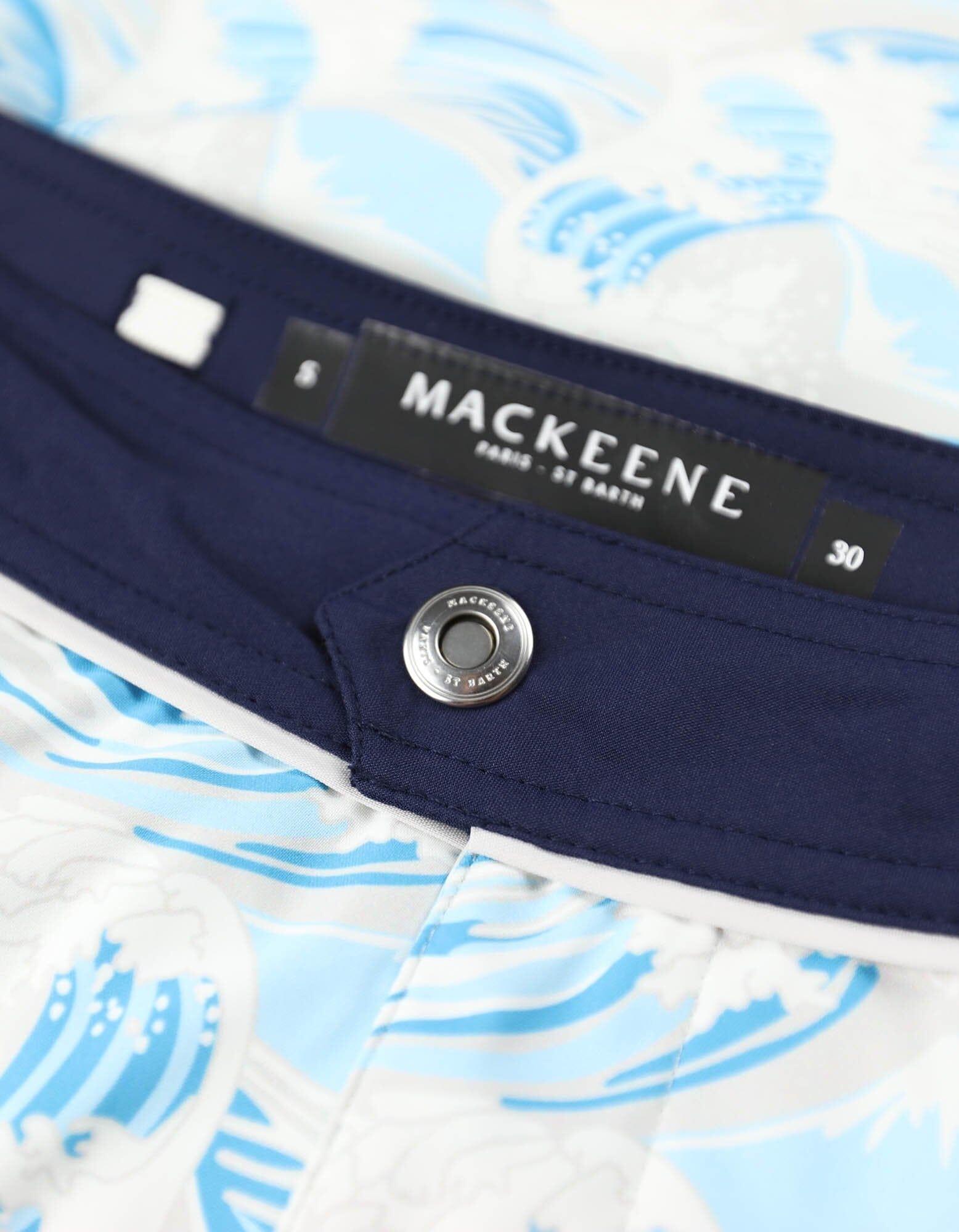 Barth4 - P08. Hokusai Turquoise & Navy Barth4 - P08. Hokusai Turquoise & Navy Swim Shorts - Barth4 MACKEENE
