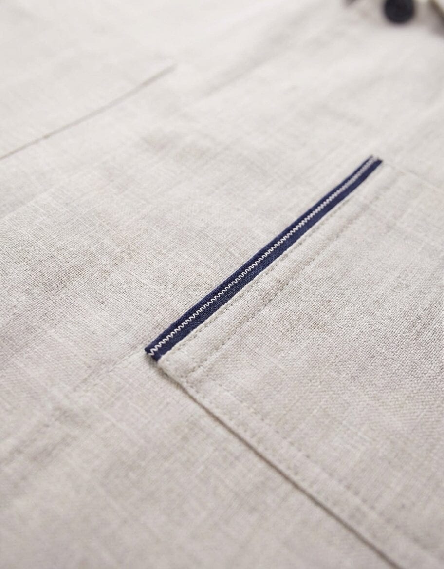 Doris - 04. Beige Grey Overshirt - Doris MACKEENE 