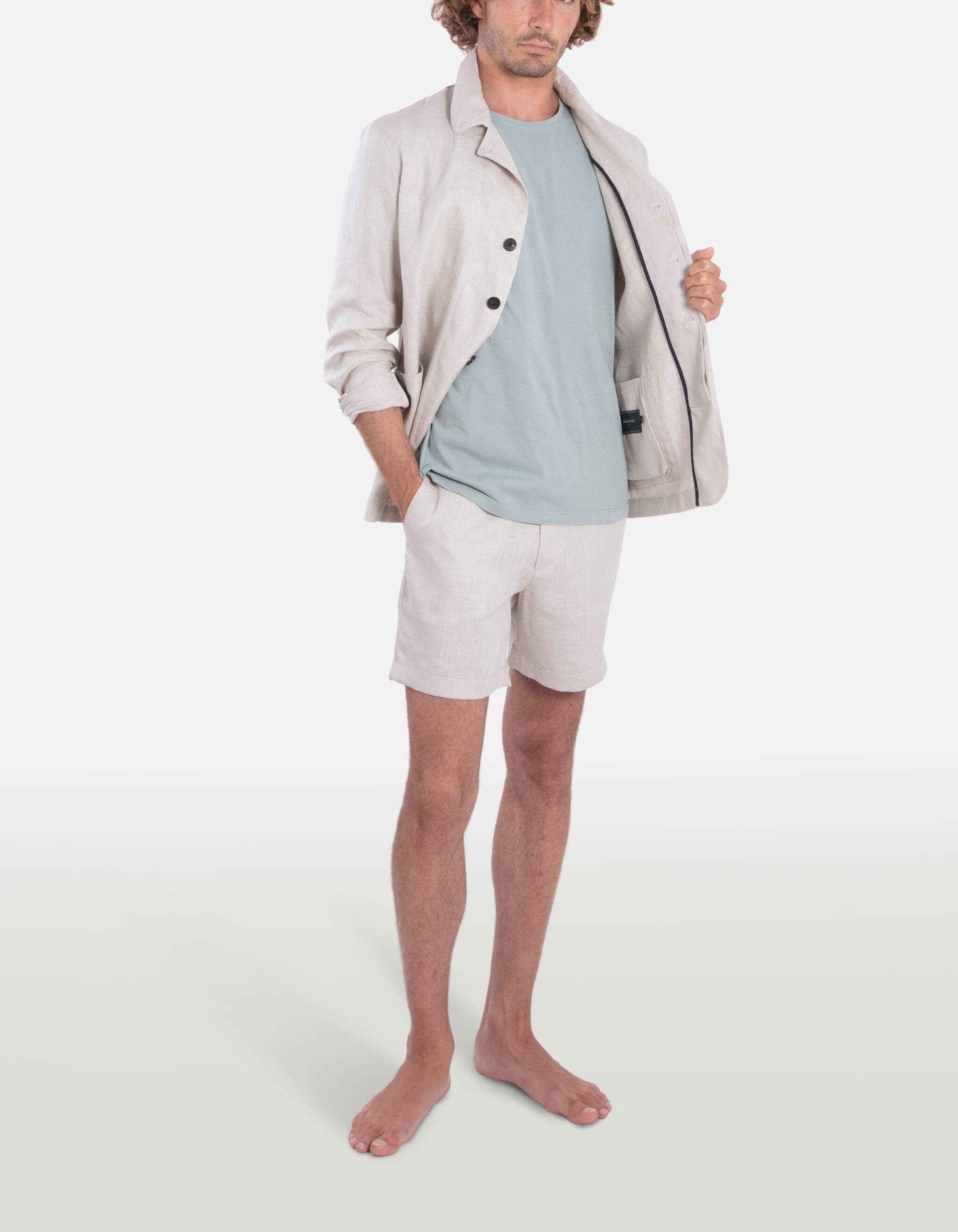 Doris - 04. Beige Grey Overshirt - Doris MACKEENE 