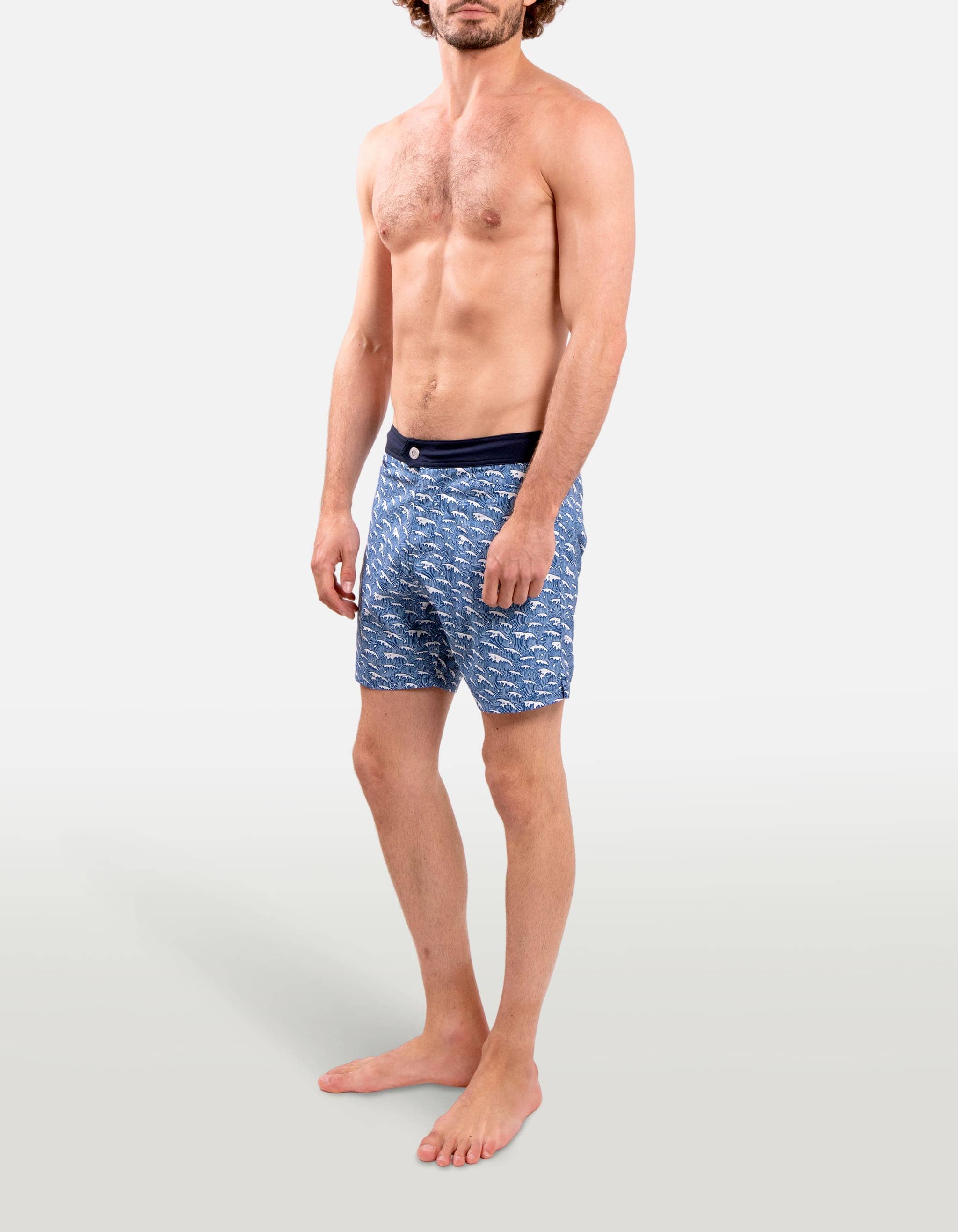 Barth5 - P21. Blue Waves Swim Shorts - Barth5 MACKEENE 