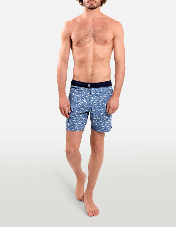 Barth5 - P21. Blue Waves Swim Shorts - Barth5 MACKEENE 