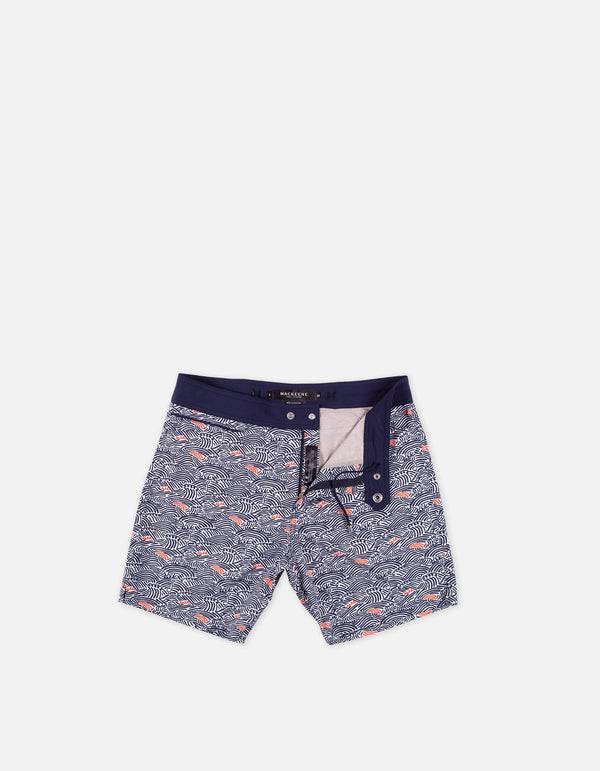 Barth5 - P23. Blue Nami Swim Shorts - Barth5 MACKEENE 