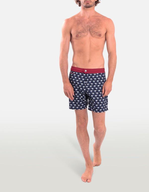 Barth5 - P29. Navy Heron Swim Shorts - Barth5 MACKEENE 