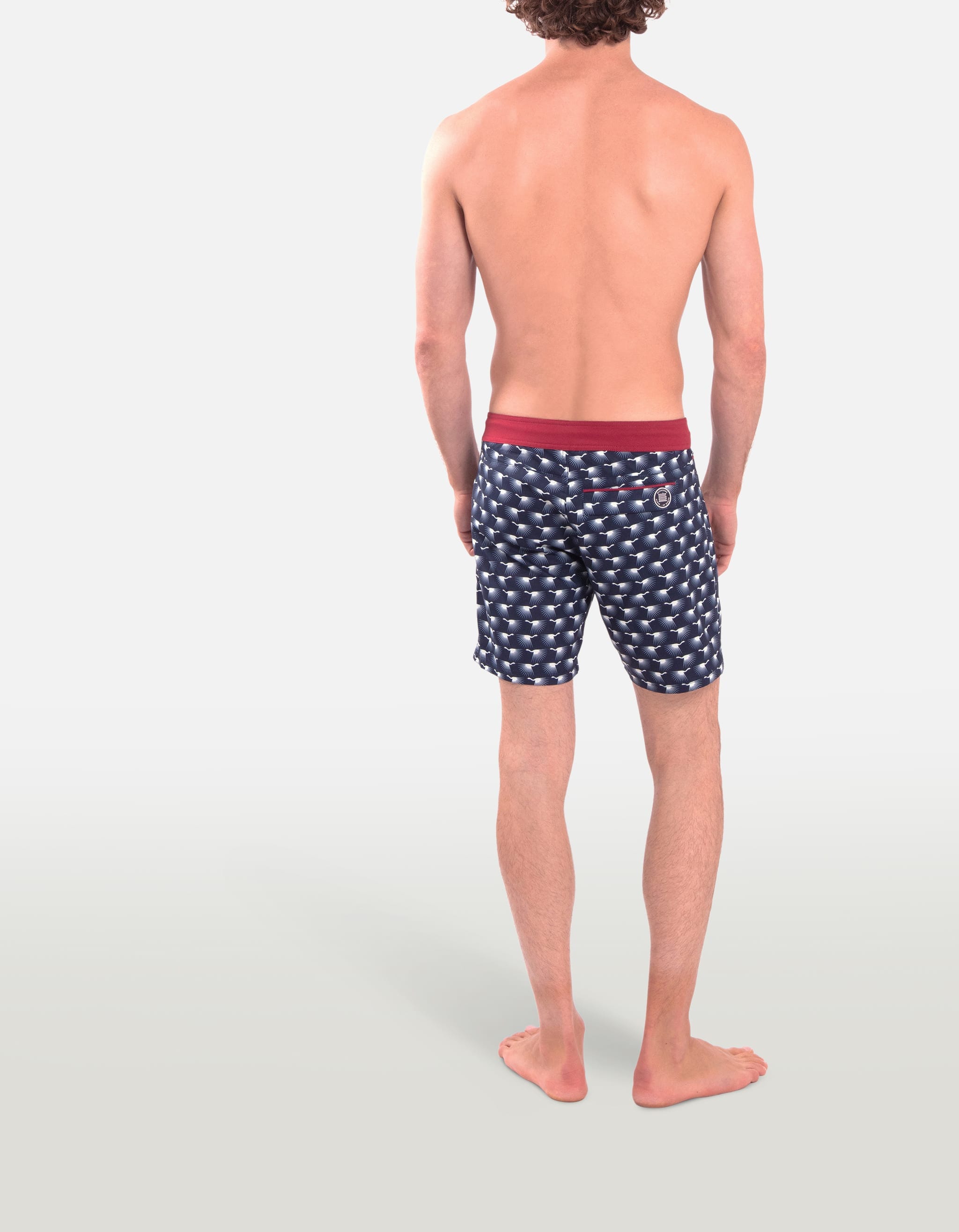 Barth5 - P29. Navy Heron Swim Shorts - Barth5 MACKEENE 