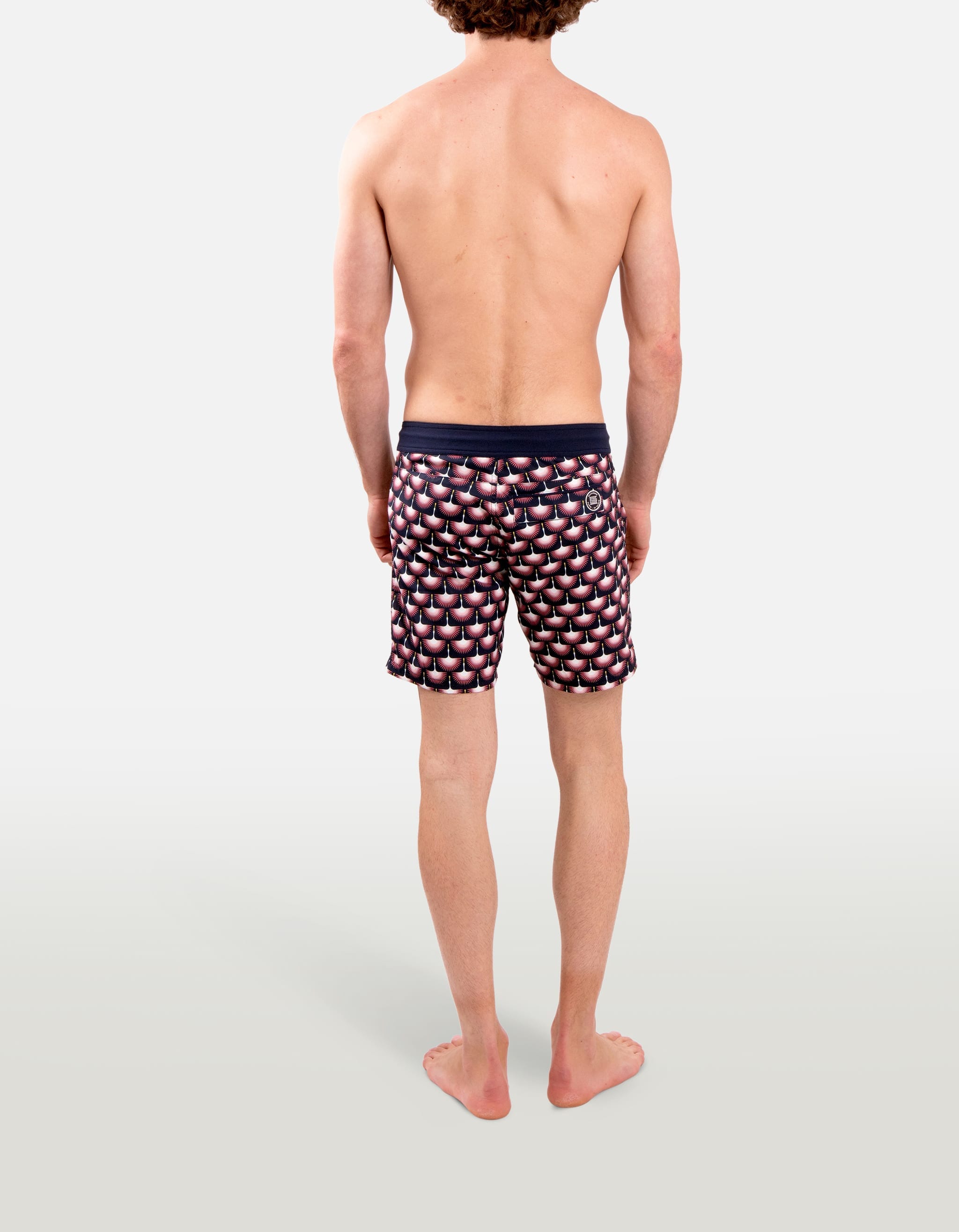 Barth5 - P30. Navy Hewed Swim Shorts - Barth5 MACKEENE 
