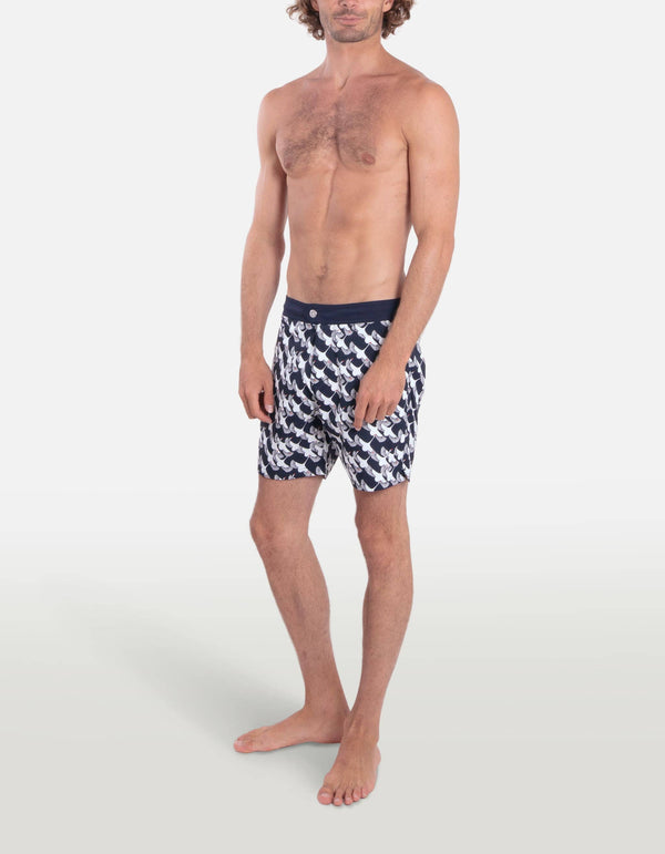 Barth5 - P35. Navy Konotori Swim Shorts - Barth5 MACKEENE 