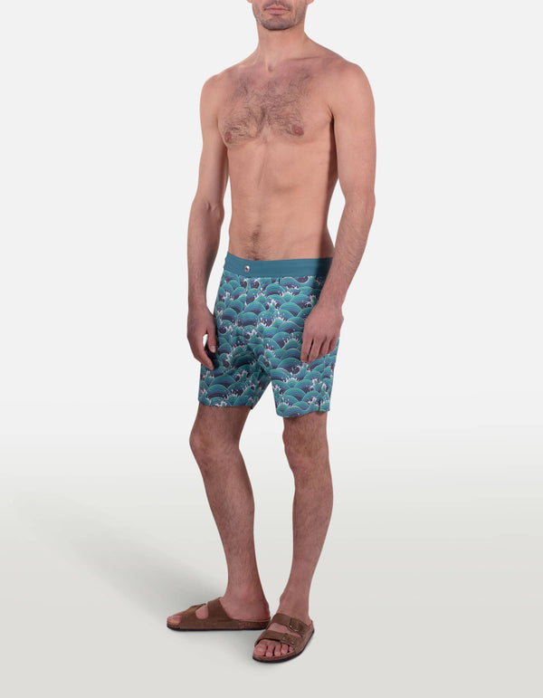 Barth5 - P37. New Waves Swim Shorts - Barth5 MACKEENE 