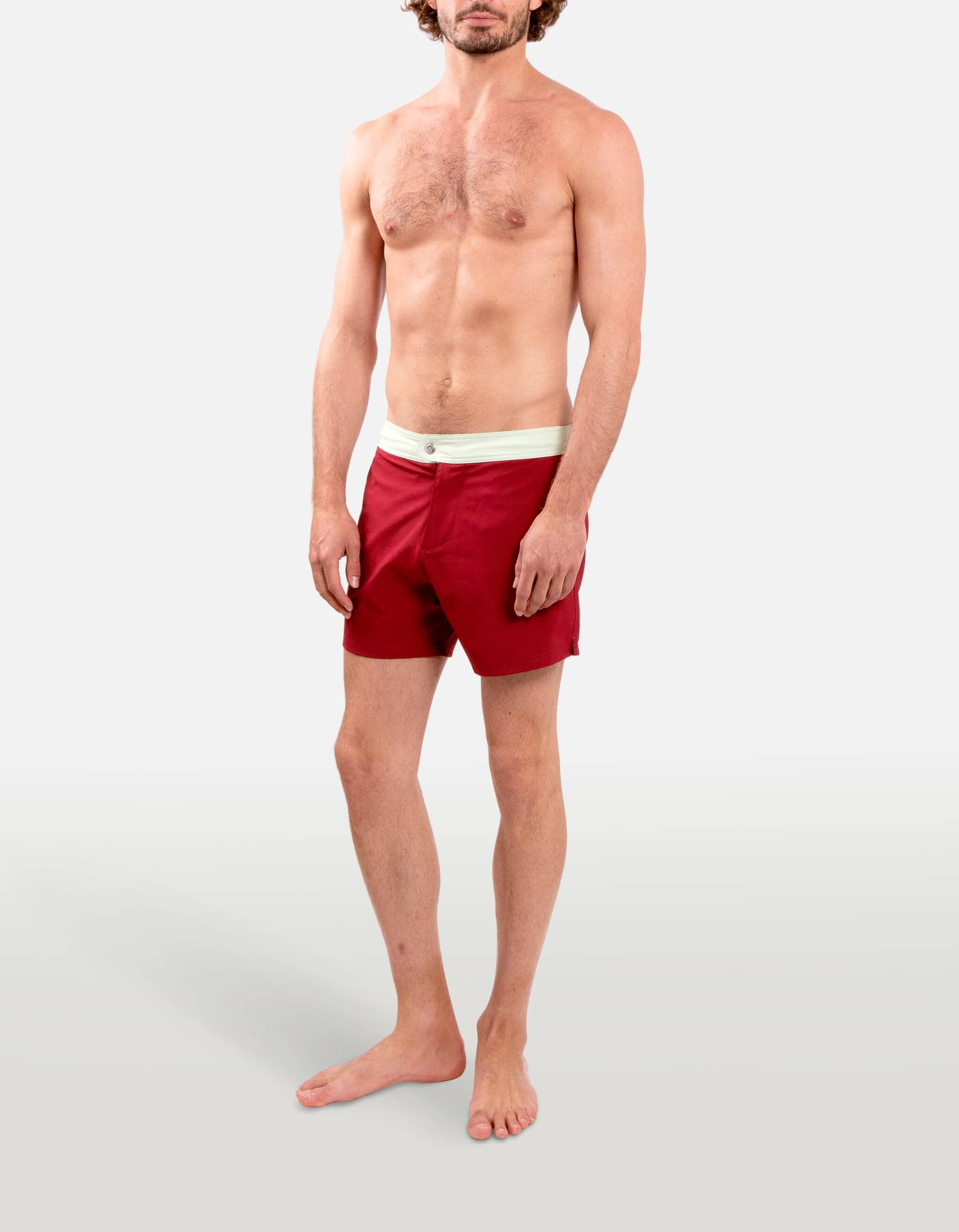 Ben - 02. Bordeau & Tea Swim Shorts - Ben MACKEENE 