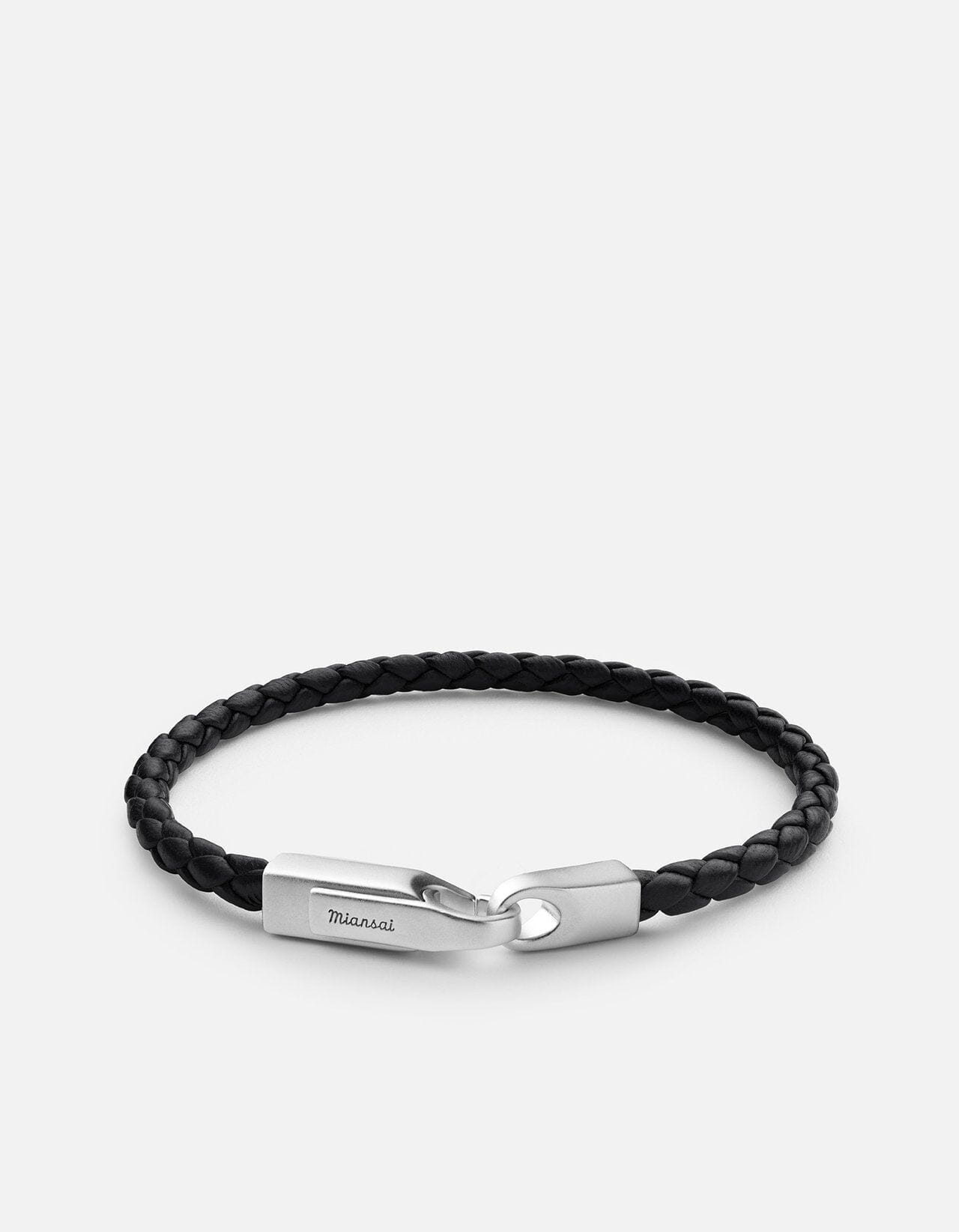 Crew Leather - Solid Black Bracelet - Miansai MACKEENE 