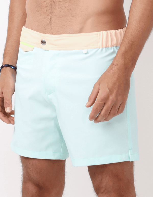 Gize - 03. Sky & Peach Light Swim Shorts - Gize MACKEENE 