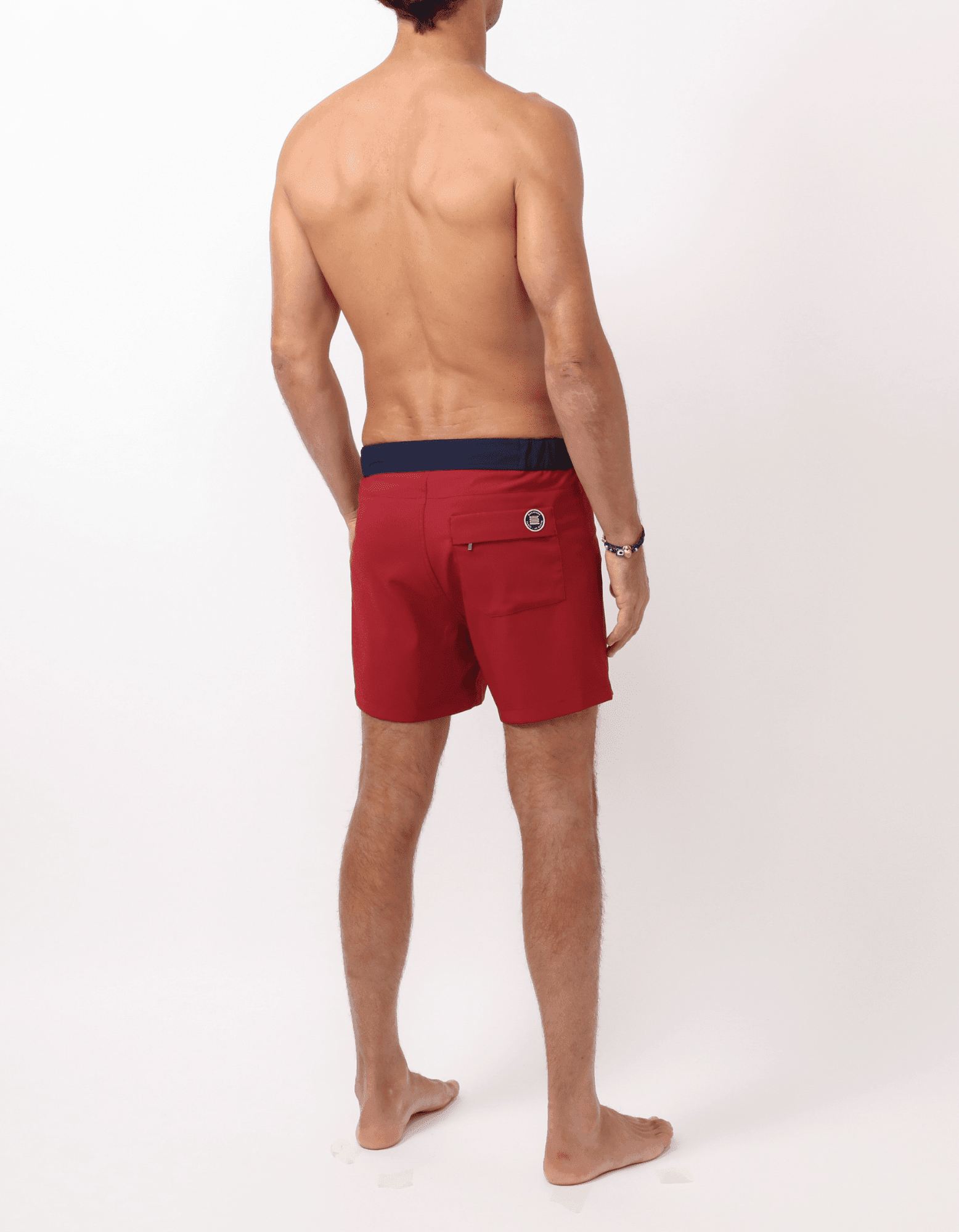Gize - 01. Bordo & Navy Swim Shorts - Gize MACKEENE 