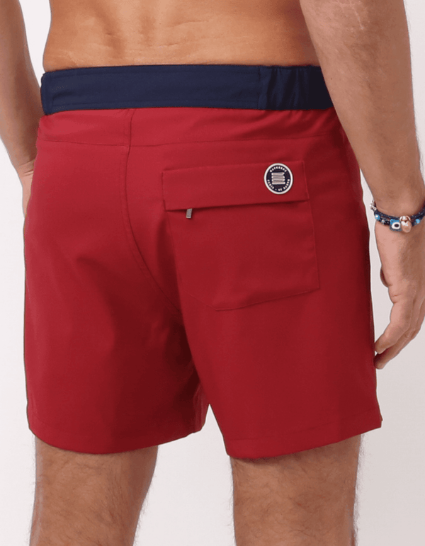 Gize - 01. Bordo & Navy Swim Shorts - Gize MACKEENE 